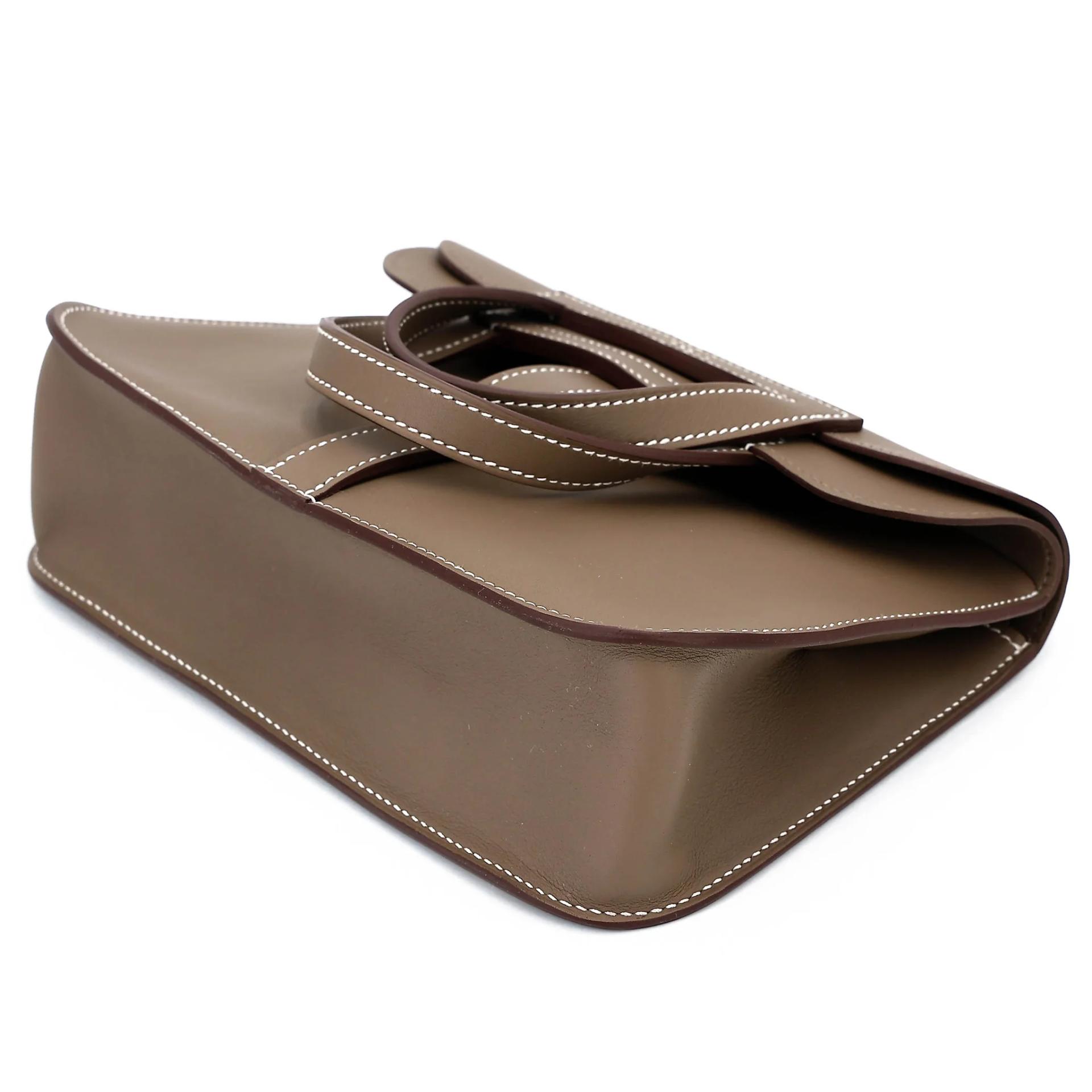Brand New ( Rank N ) HERMÈS Halzan Mini Etoupe (18) Swift Palladium hardware G (2026) - 8