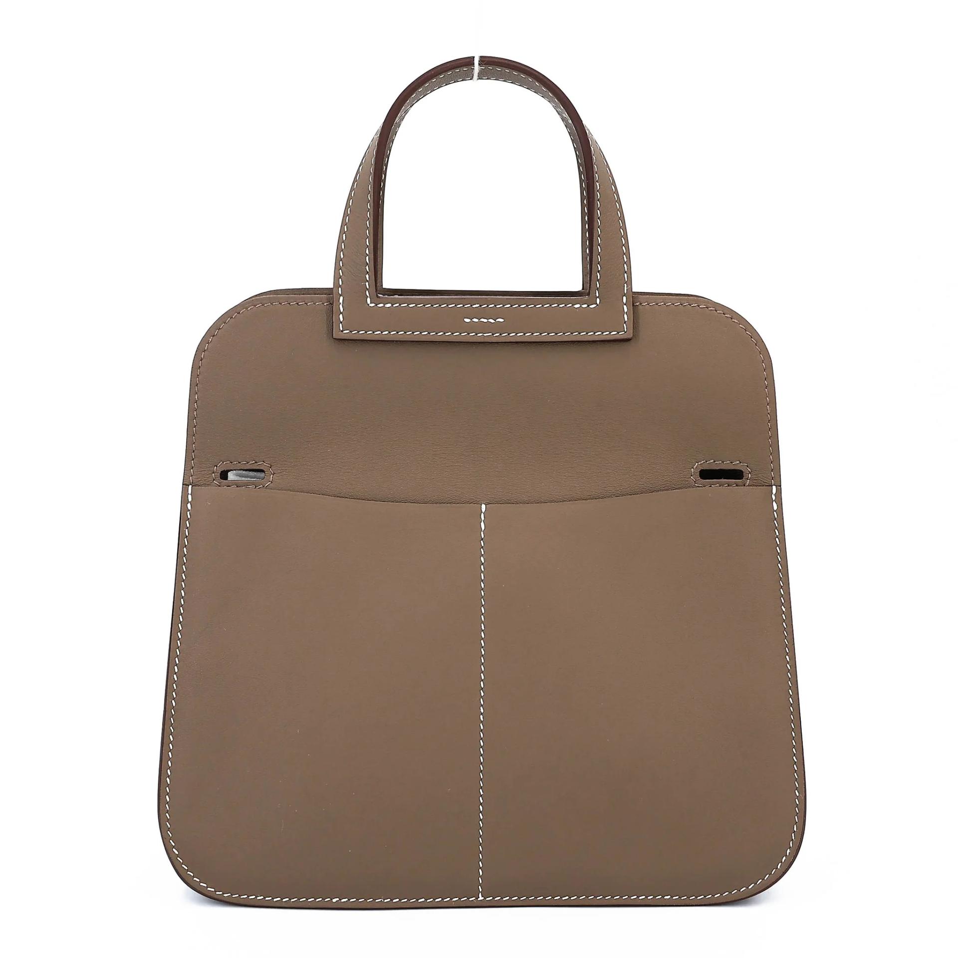 Brand New ( Rank N ) HERMÈS Halzan Mini Etoupe (18) Swift Palladium hardware G (2026) - 5