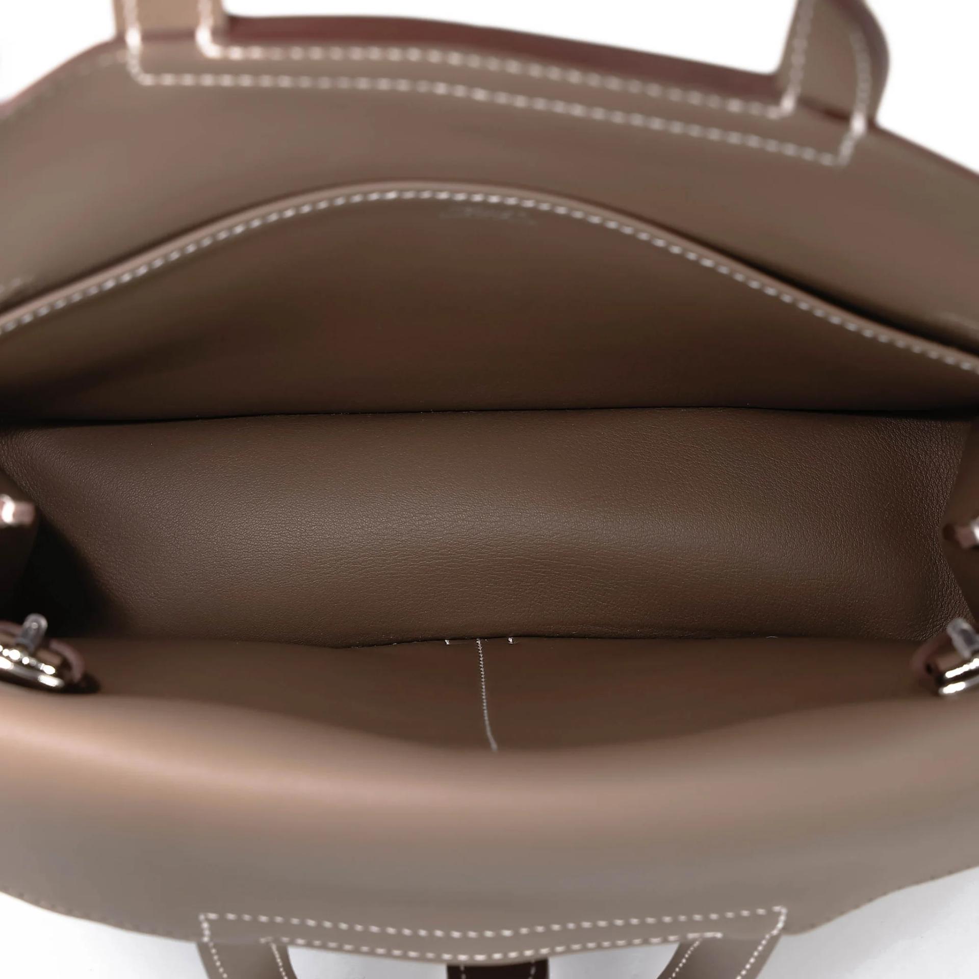 Brand New ( Rank N ) HERMÈS Halzan Mini Etoupe (18) Swift Palladium hardware G (2026) - 17