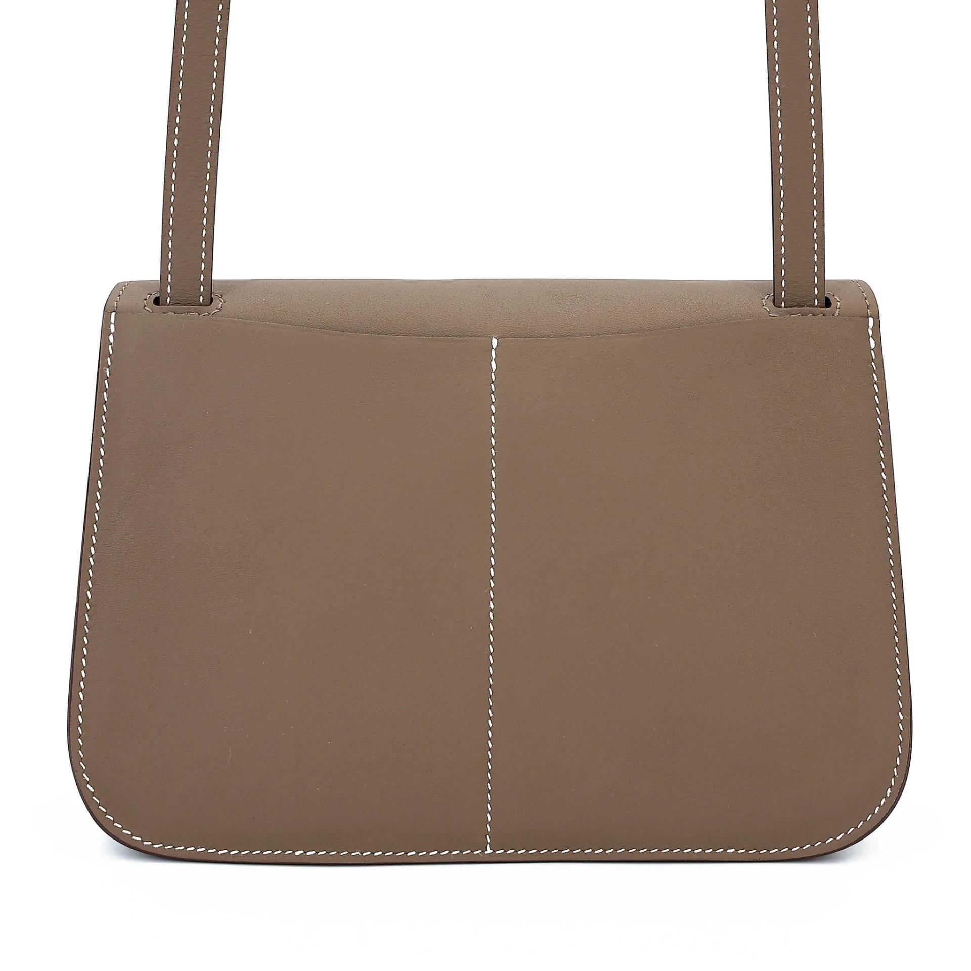 Brand New ( Rank N ) HERMÈS Halzan Mini Etoupe (18) Swift Palladium hardware G (2026) - 2