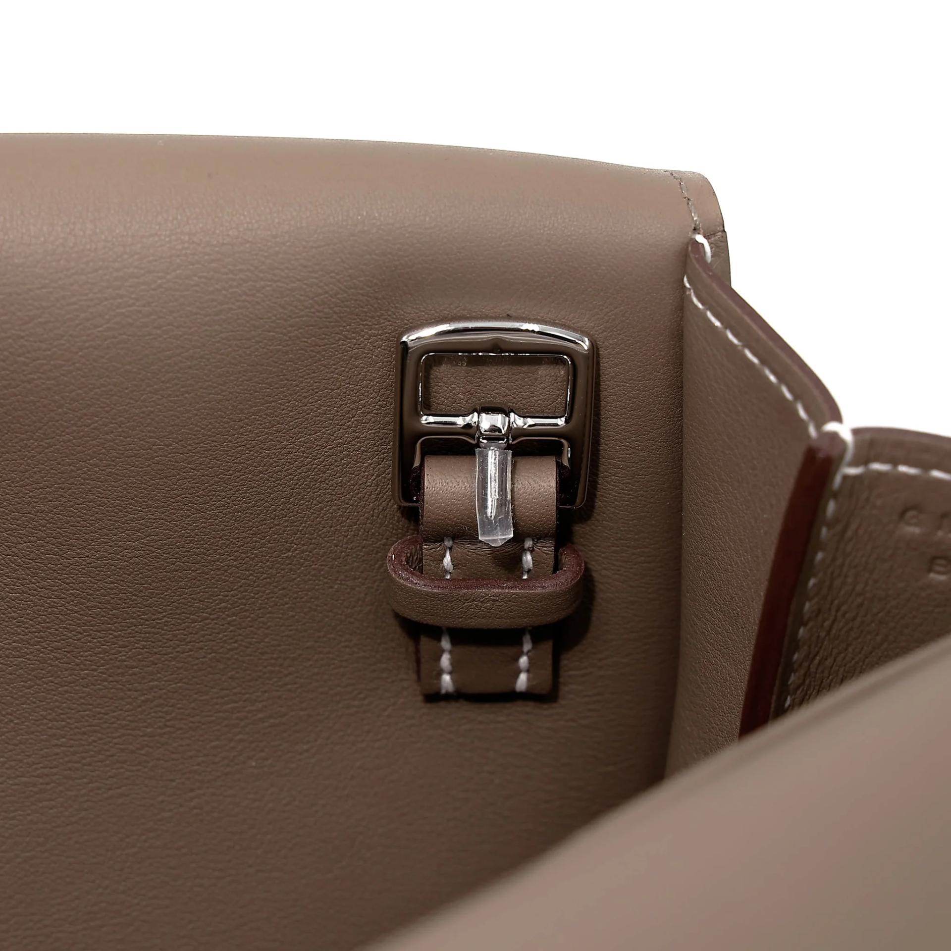 Brand New ( Rank N ) HERMÈS Halzan Mini Etoupe (18) Swift Palladium hardware G (2026) - 14