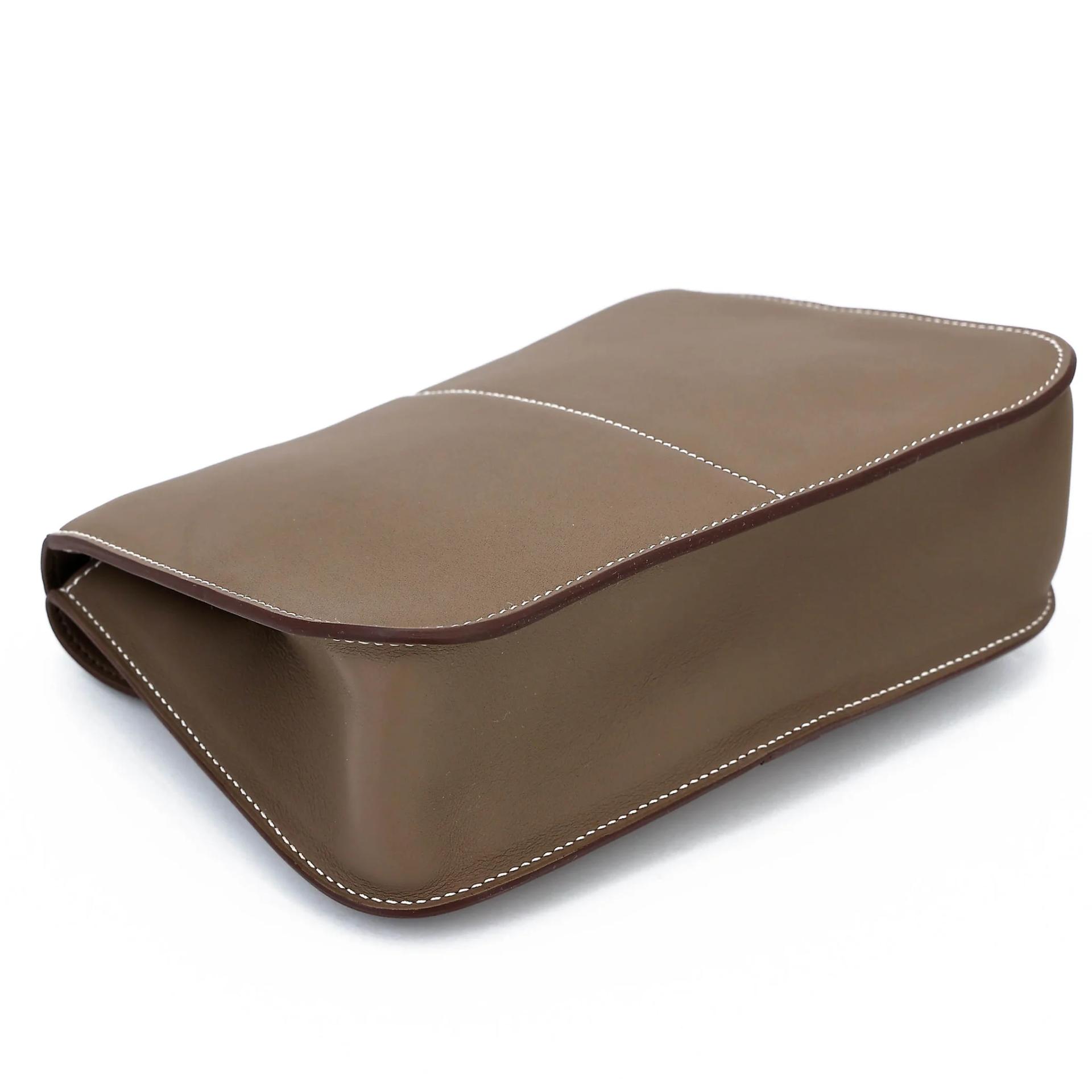 Brand New ( Rank N ) HERMÈS Halzan Mini Etoupe (18) Swift Palladium hardware G (2026) - 11