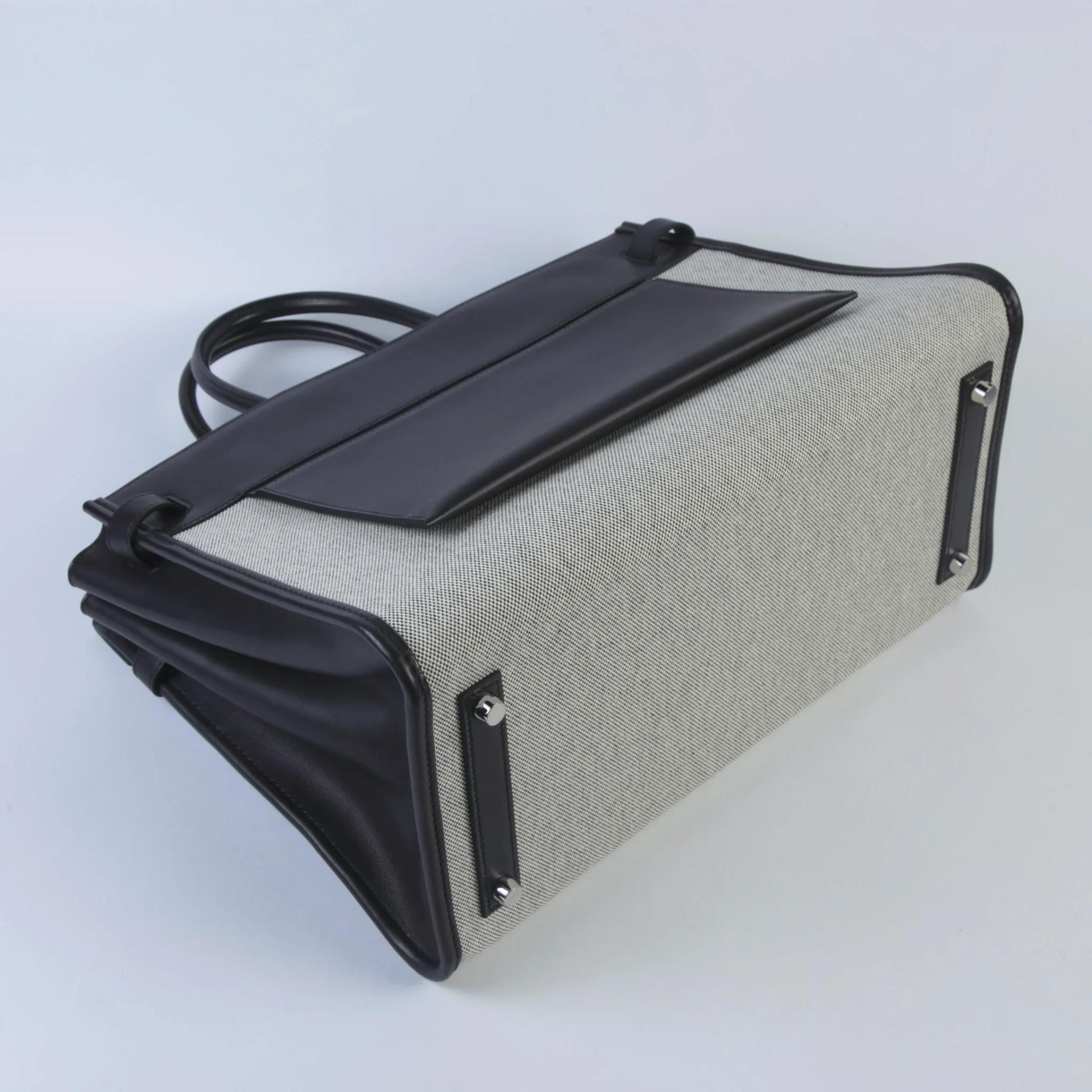 ランク N 新品 HERMÈS エルメス 限定品 バーキン35 アランヴェール ブラック (89) エクリュ ヴォリュプト キャンバス シルバー金具 G刻印 (2026) - 5