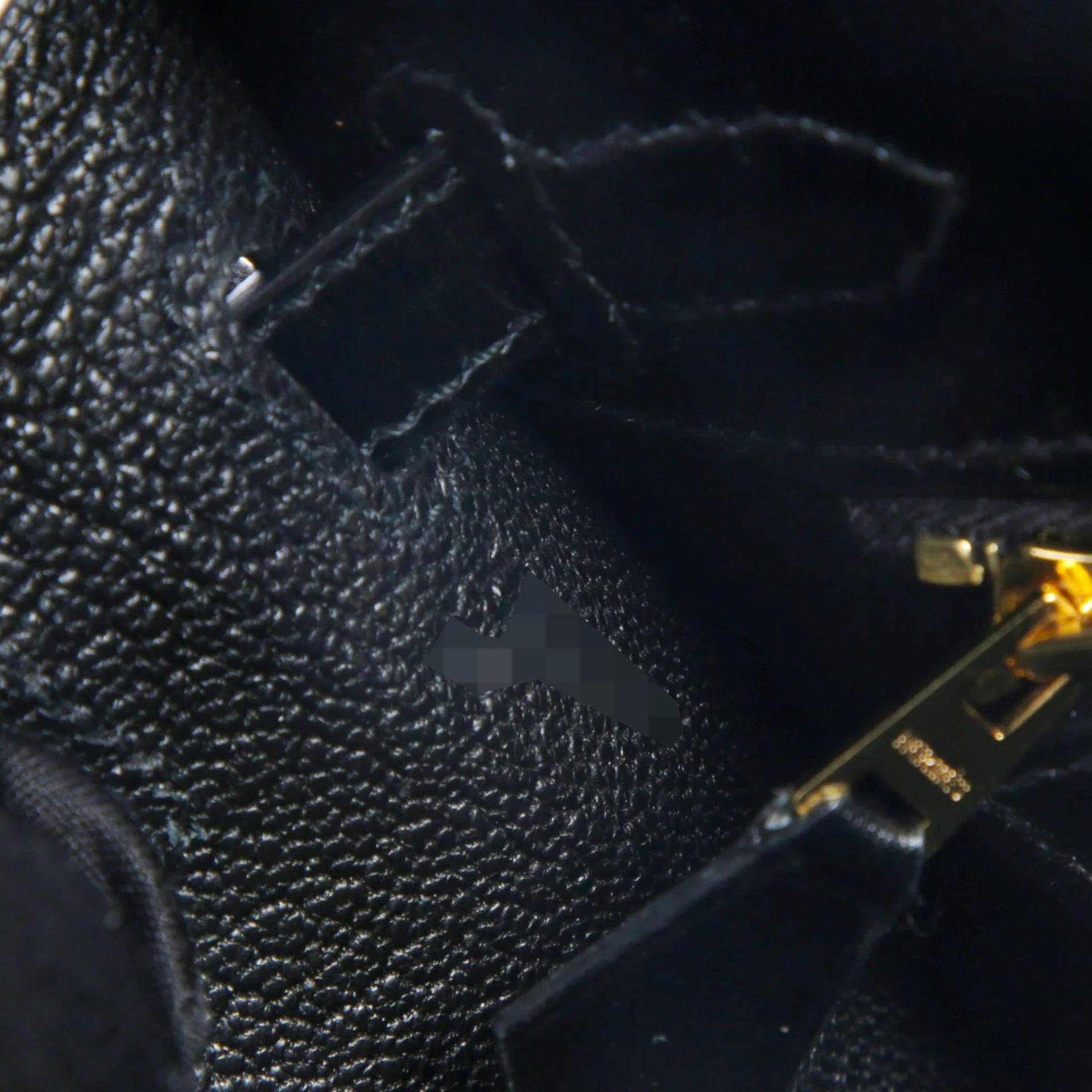 Excellent ( Rank SA ) HERMÈS Kelly 25 Sellier Noir (89) Box-calf Gold hardware Y (2020) - 13