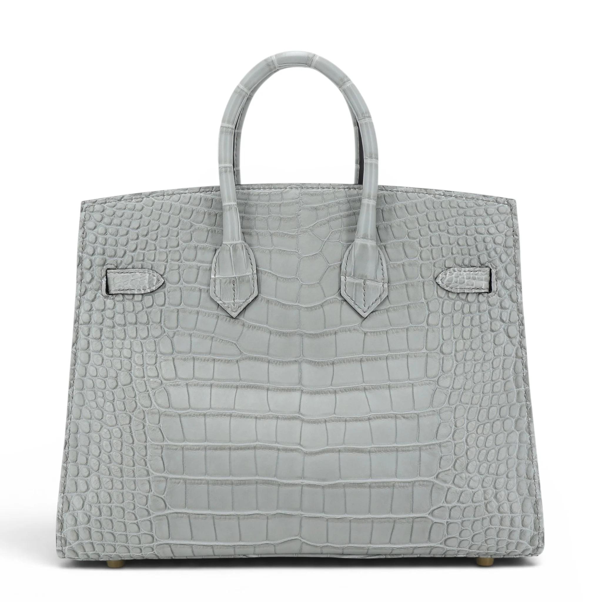 Birkin 25 sellier Gris Ciment (0V)