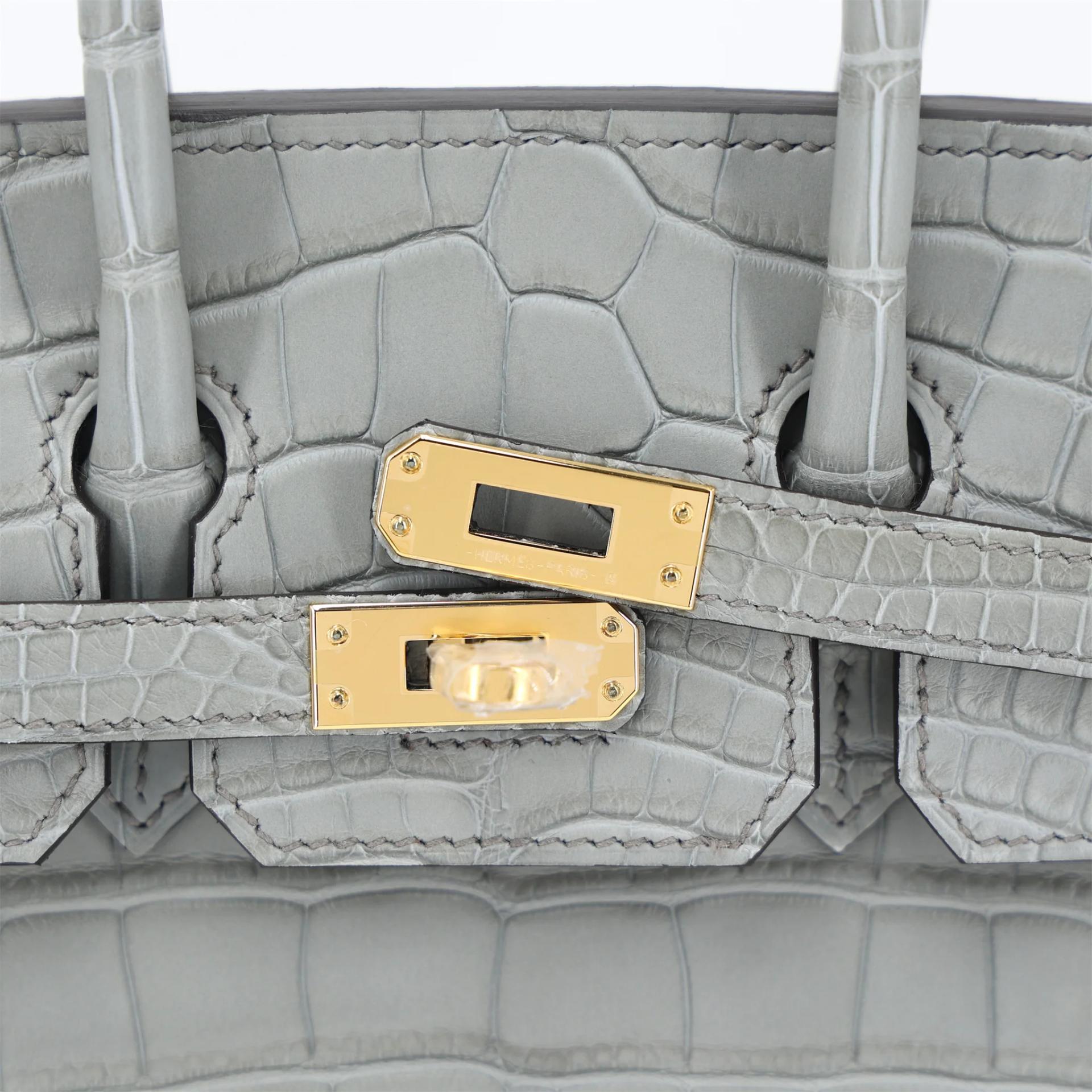 ランク N 新品 HERMÈS エルメス バーキン25 セリエ グリシマン (0V) クロコダイル アリゲーター マット ゴールド金具 K刻印 (2025) - 7