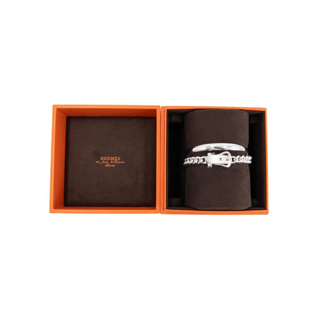 Boucle Sellier Inflexible bracelet, small model (PM) Silver