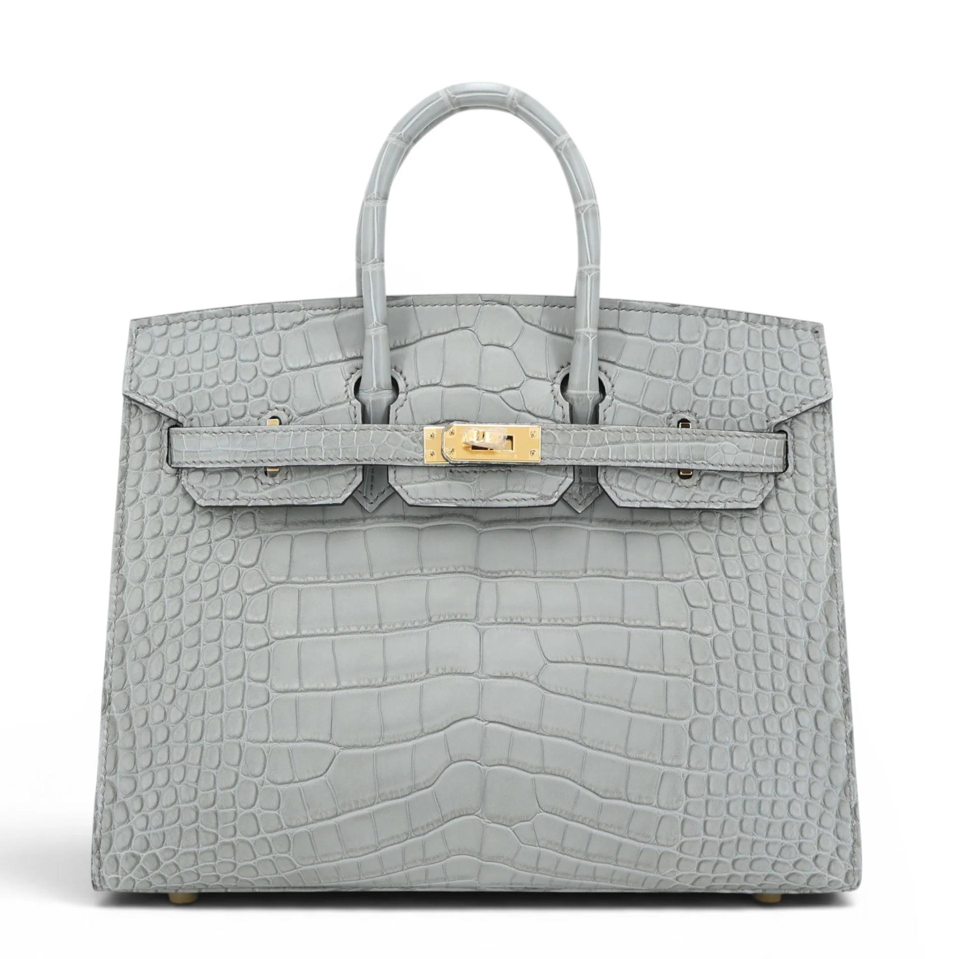 ランク N 新品 HERMÈS エルメス バーキン25 セリエ グリシマン (0V) クロコダイル アリゲーター マット ゴールド金具 K刻印 (2025) - 1