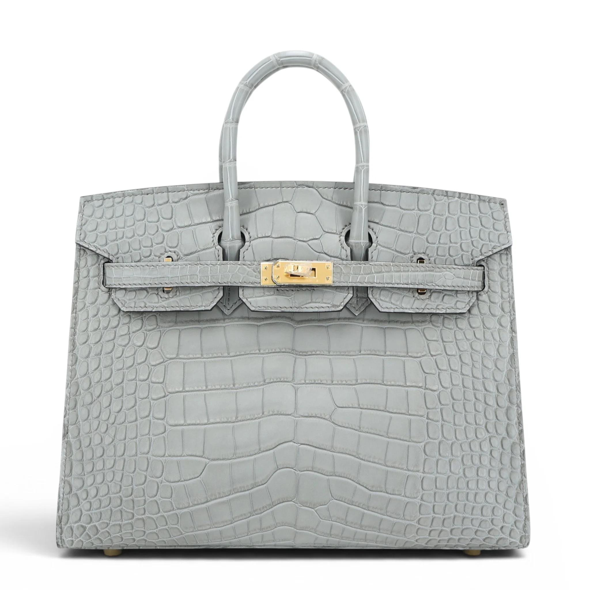 Birkin 25 sellier Gris Ciment (0V)