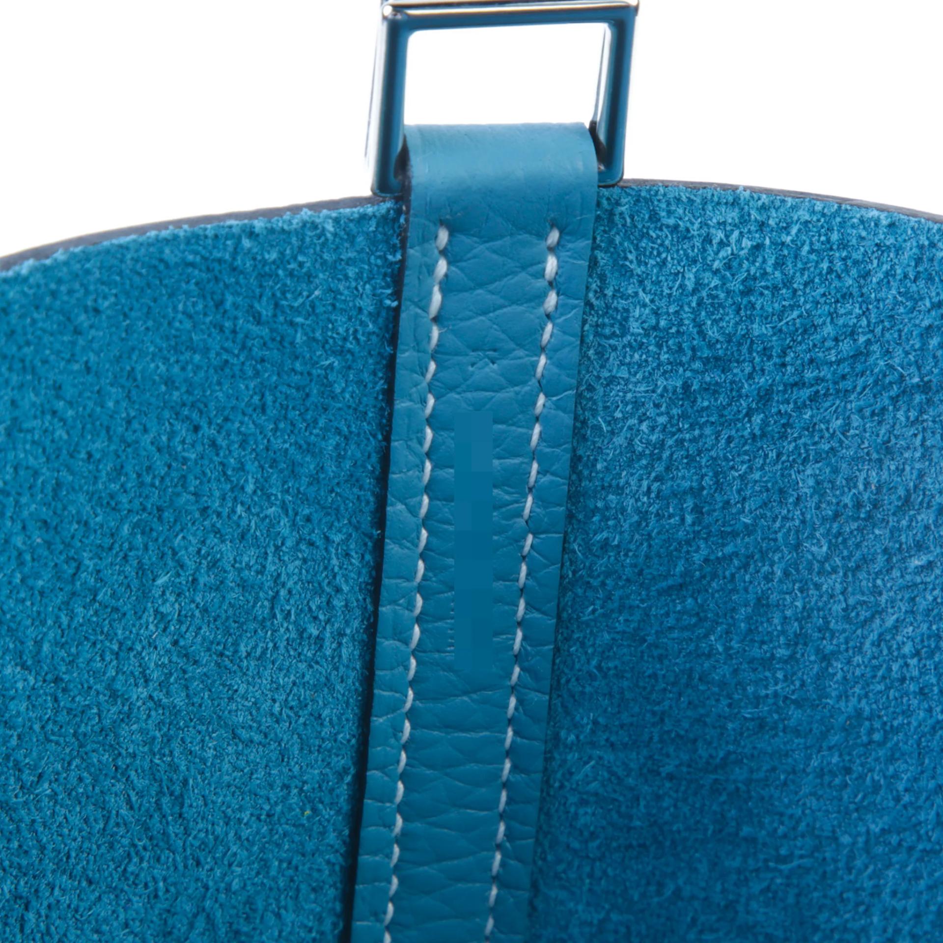 ランク N 新品 HERMÈS エルメス ピコタンロックPM ニューブルージーン (D2) トリヨン シルバー金具 K刻印 (2025) - 11