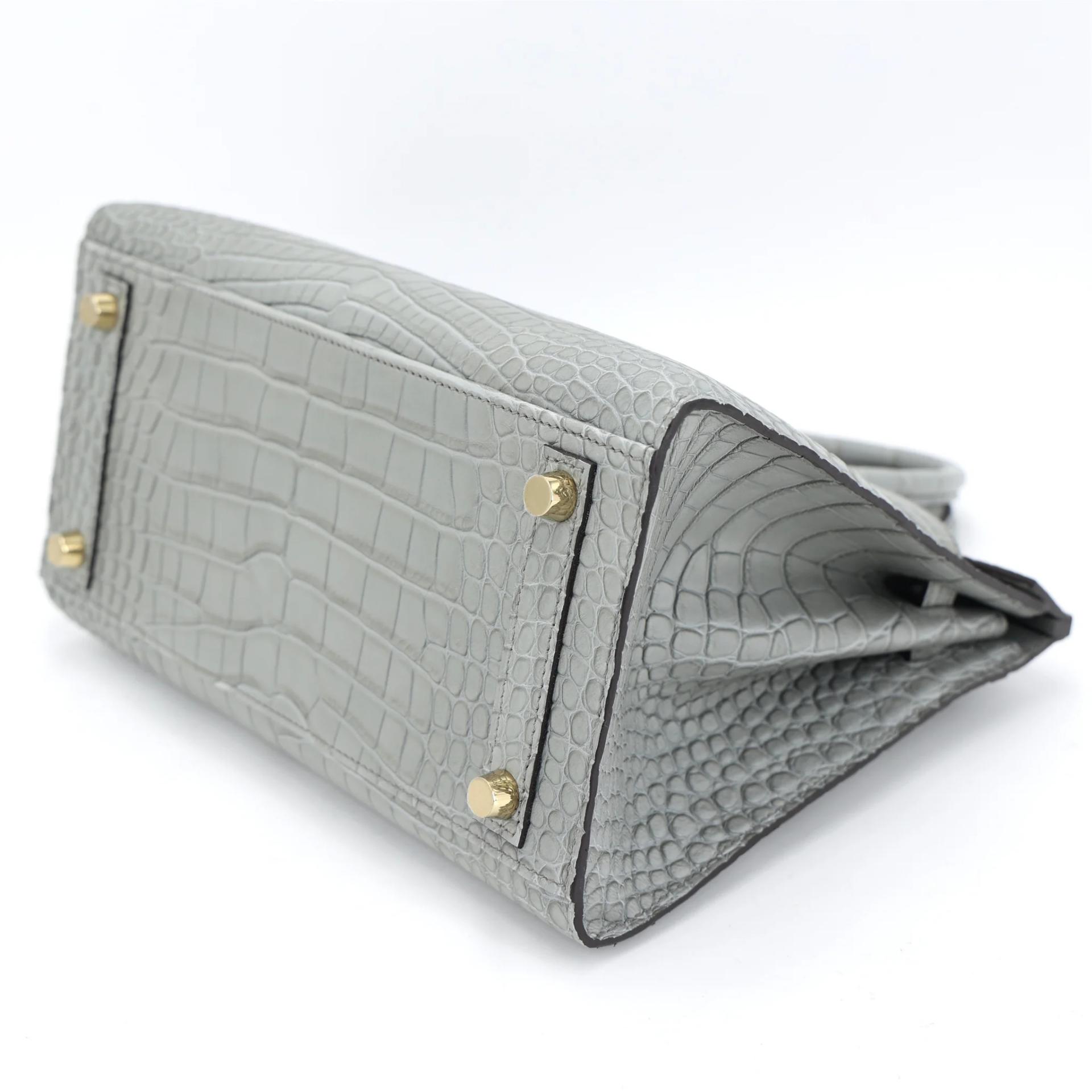ランク N 新品 HERMÈS エルメス バーキン25 セリエ グリシマン (0V) クロコダイル アリゲーター マット ゴールド金具 K刻印 (2025) - 4