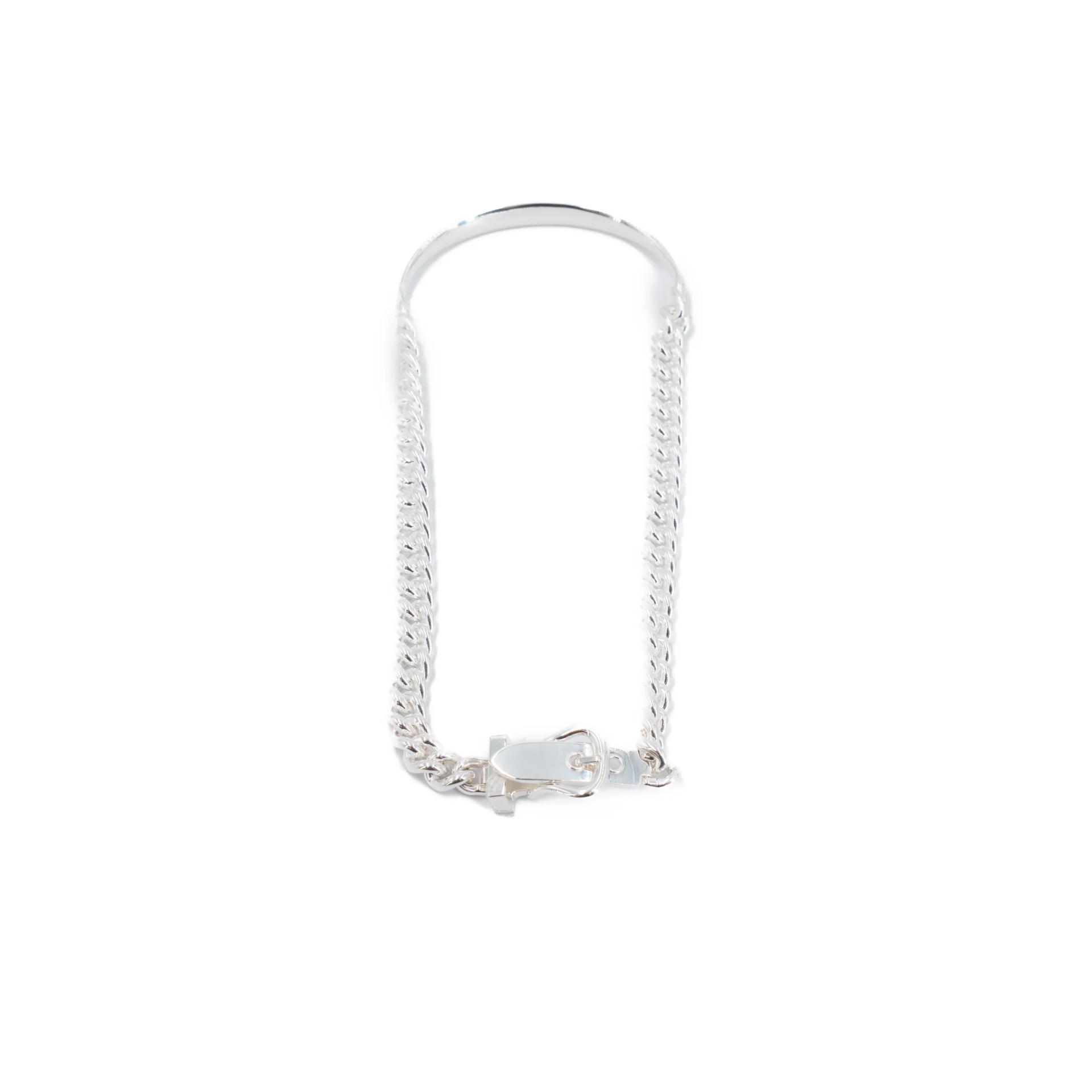 Brand New ( Rank N ) HERMÈS Boucle Sellier Inflexible bracelet, small model (PM) Silver Silver 925 - 4