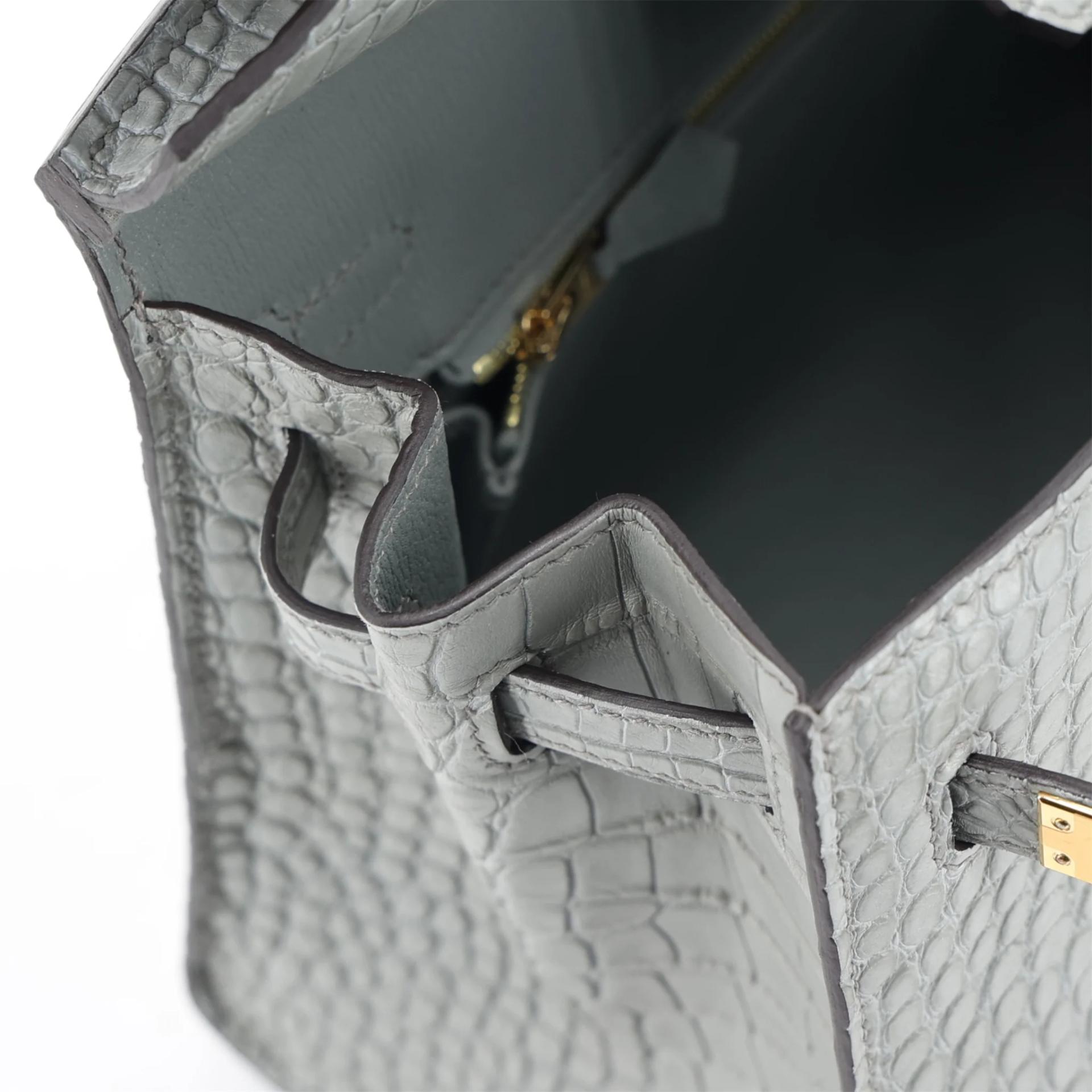 ランク N 新品 HERMÈS エルメス バーキン25 セリエ グリシマン (0V) クロコダイル アリゲーター マット ゴールド金具 K刻印 (2025) - 11