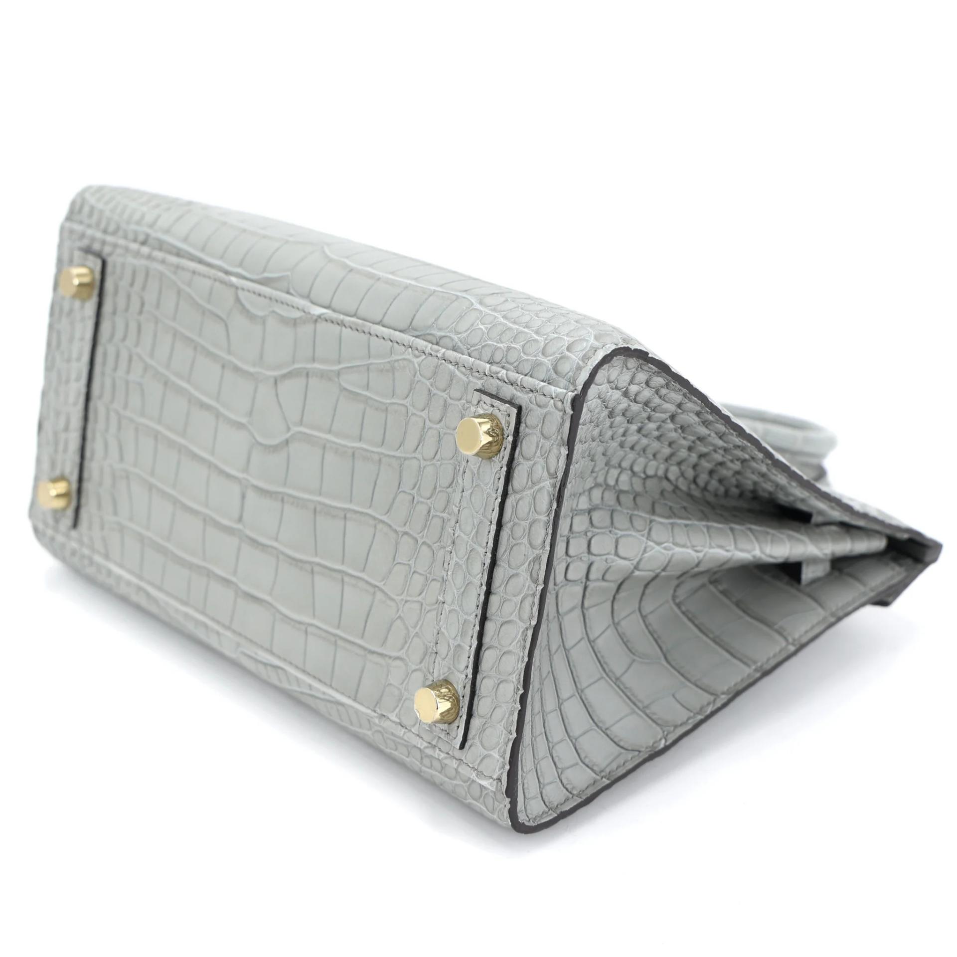ランク N 新品 HERMÈS エルメス バーキン25 セリエ グリシマン (0V) クロコダイル アリゲーター マット ゴールド金具 K刻印 (2025) - 6