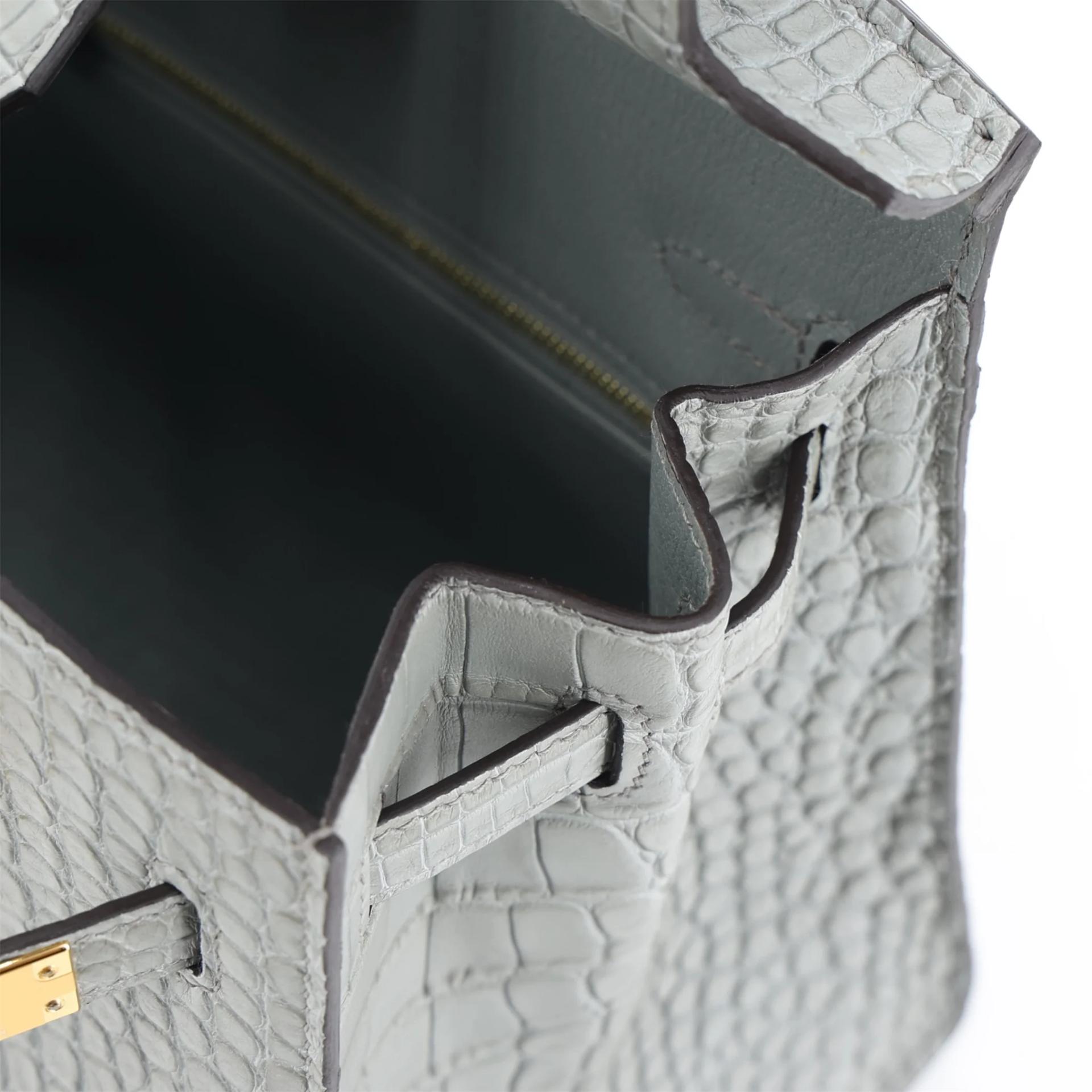 ランク N 新品 HERMÈS エルメス バーキン25 セリエ グリシマン (0V) クロコダイル アリゲーター マット ゴールド金具 K刻印 (2025) - 12