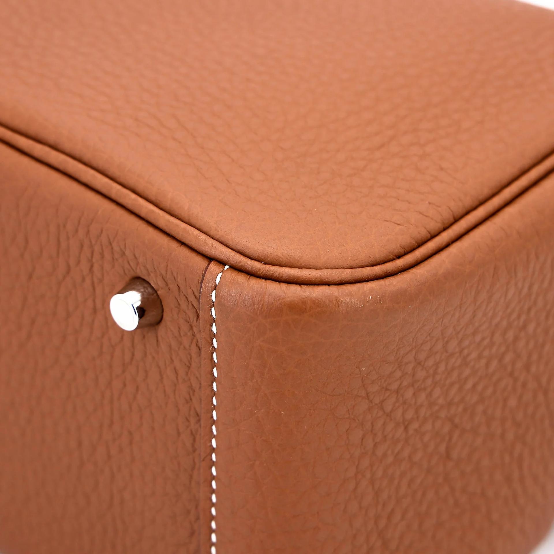 Unused ( Rank NS ) HERMÈS Mini Lindy Gold (37) Clemence Palladium hardware W (2024) - 10