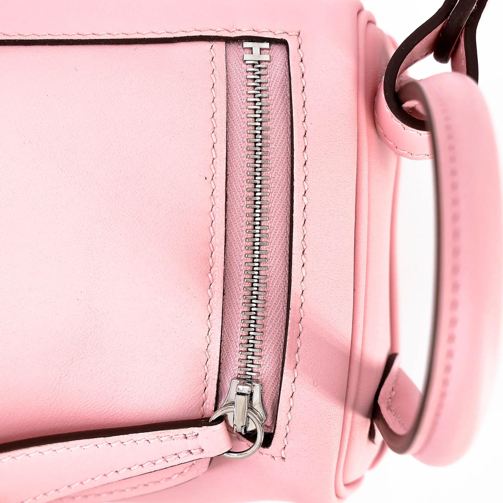 Brand New ( Rank N ) HERMÈS Mini Lindy II Rose Sakura (3Q) Swift Palladium hardware K (2025) - 8