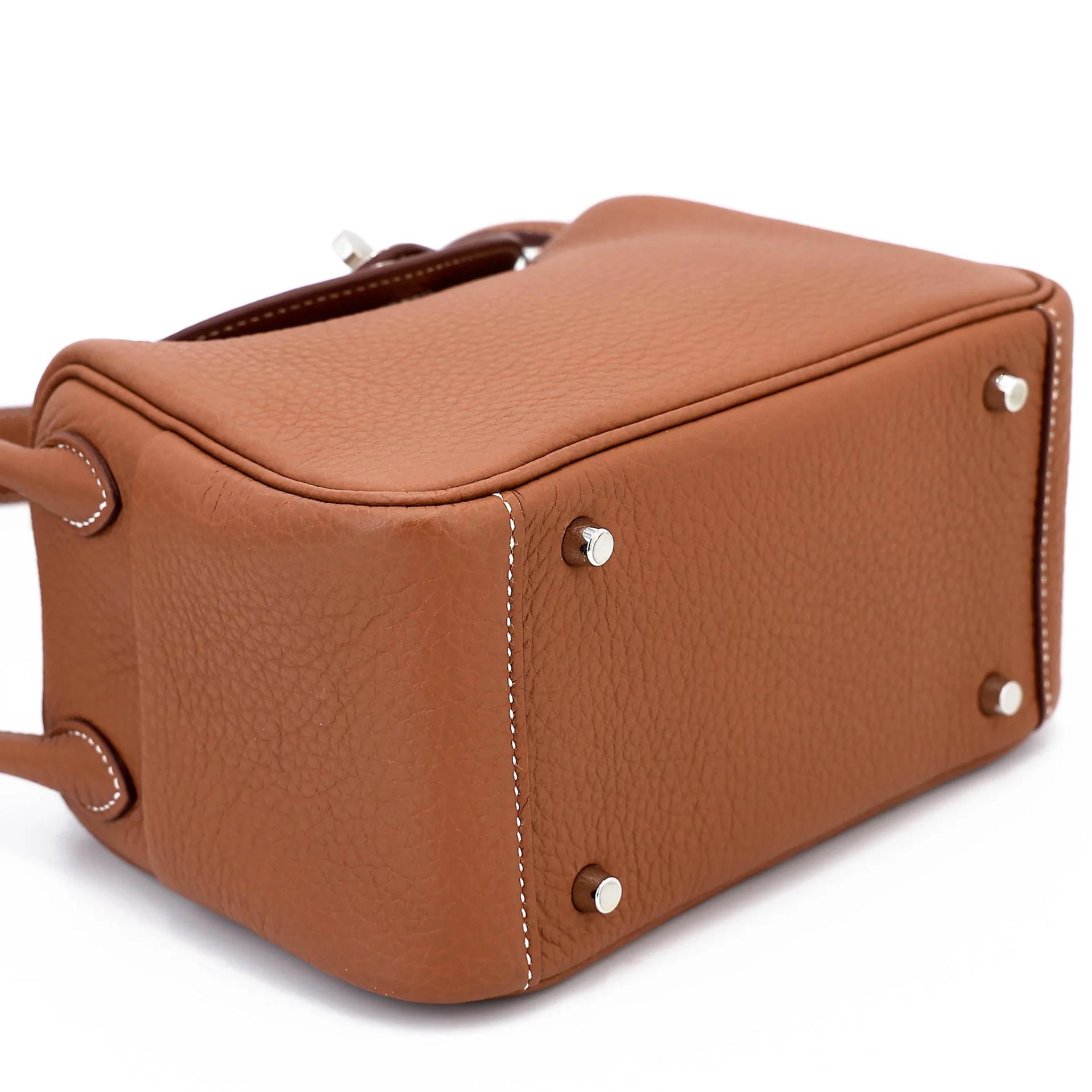 Unused ( Rank NS ) HERMÈS Mini Lindy Gold (37) Clemence Palladium hardware W (2024) - 5