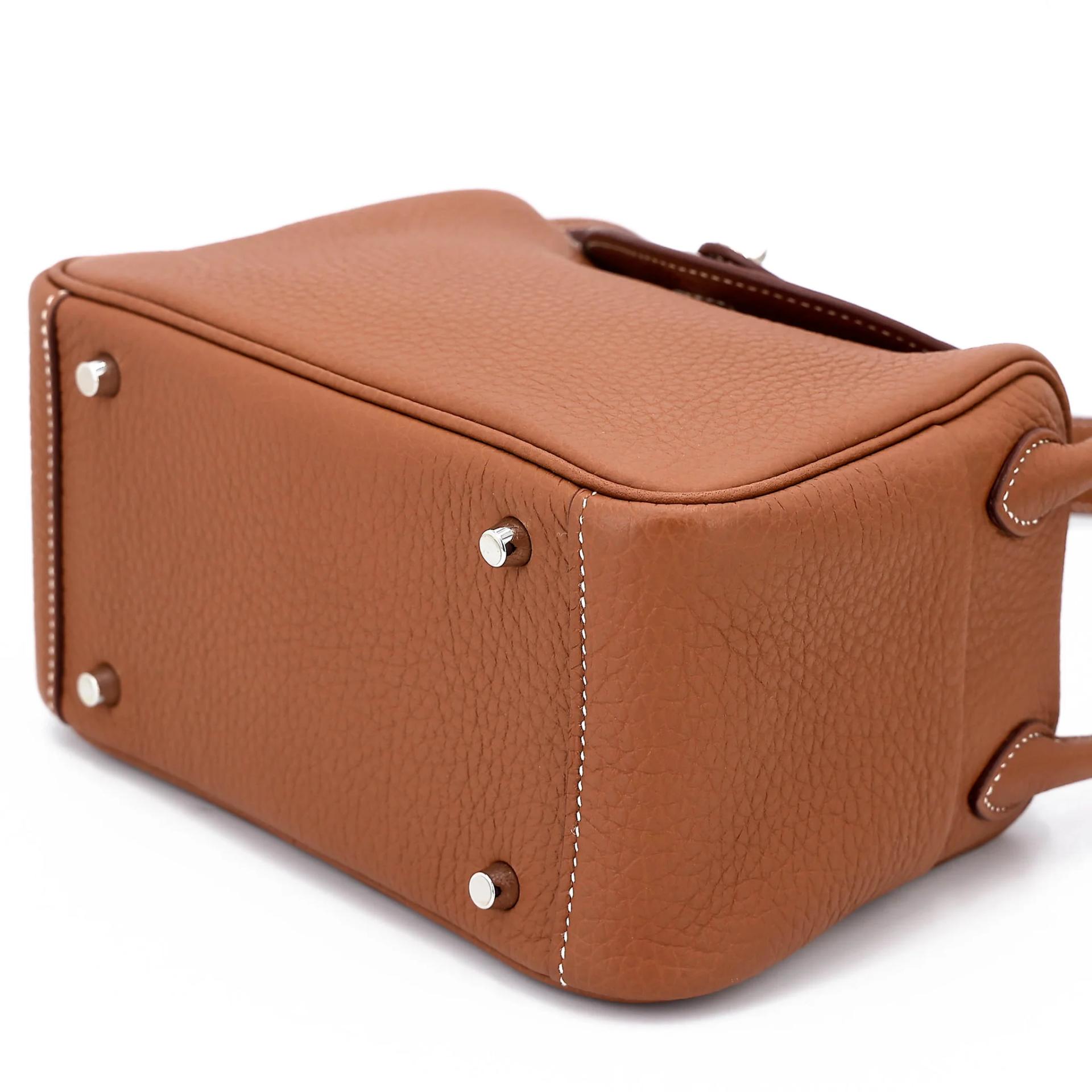 Unused ( Rank NS ) HERMÈS Mini Lindy Gold (37) Clemence Palladium hardware W (2024) - 4