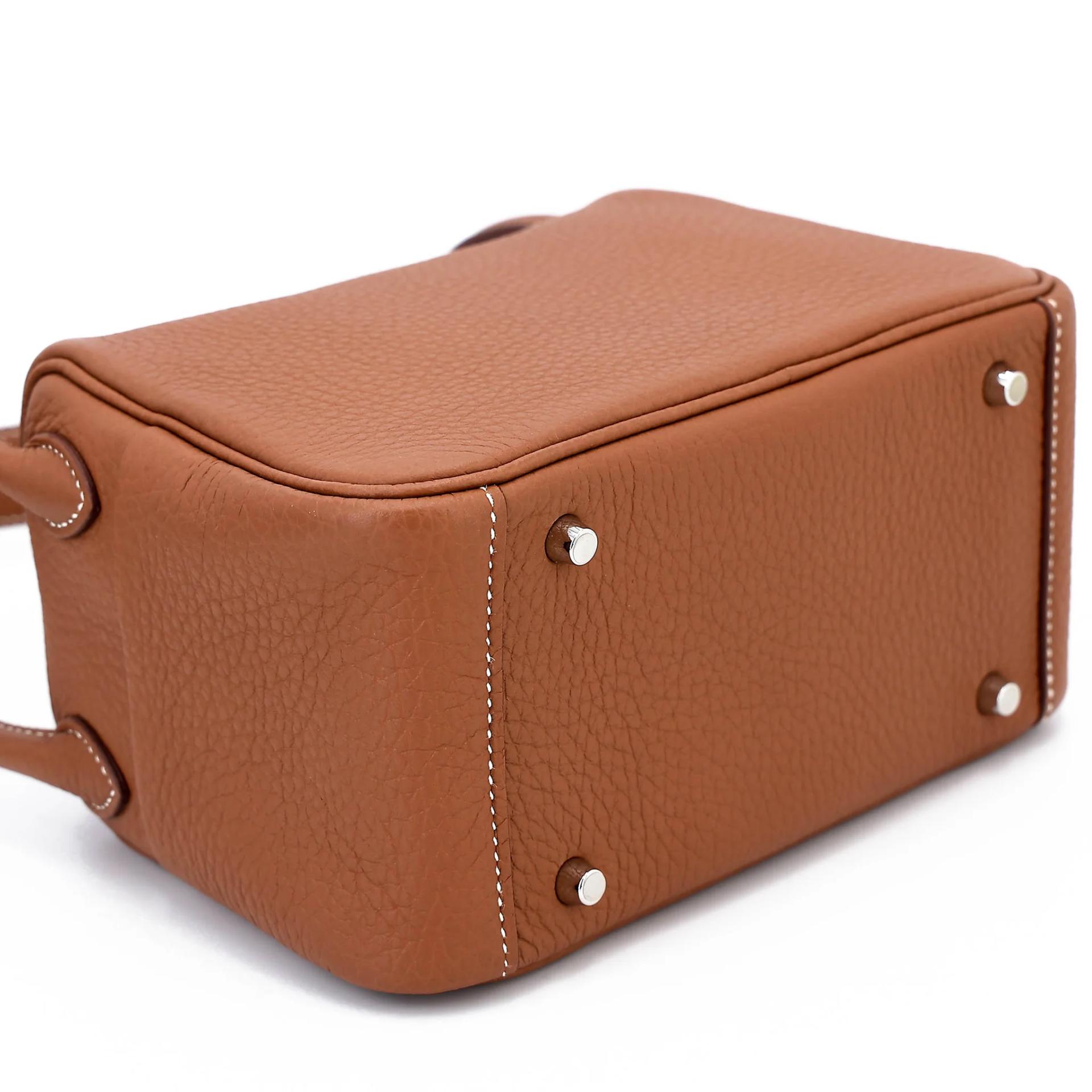 Unused ( Rank NS ) HERMÈS Mini Lindy Gold (37) Clemence Palladium hardware W (2024) - 7