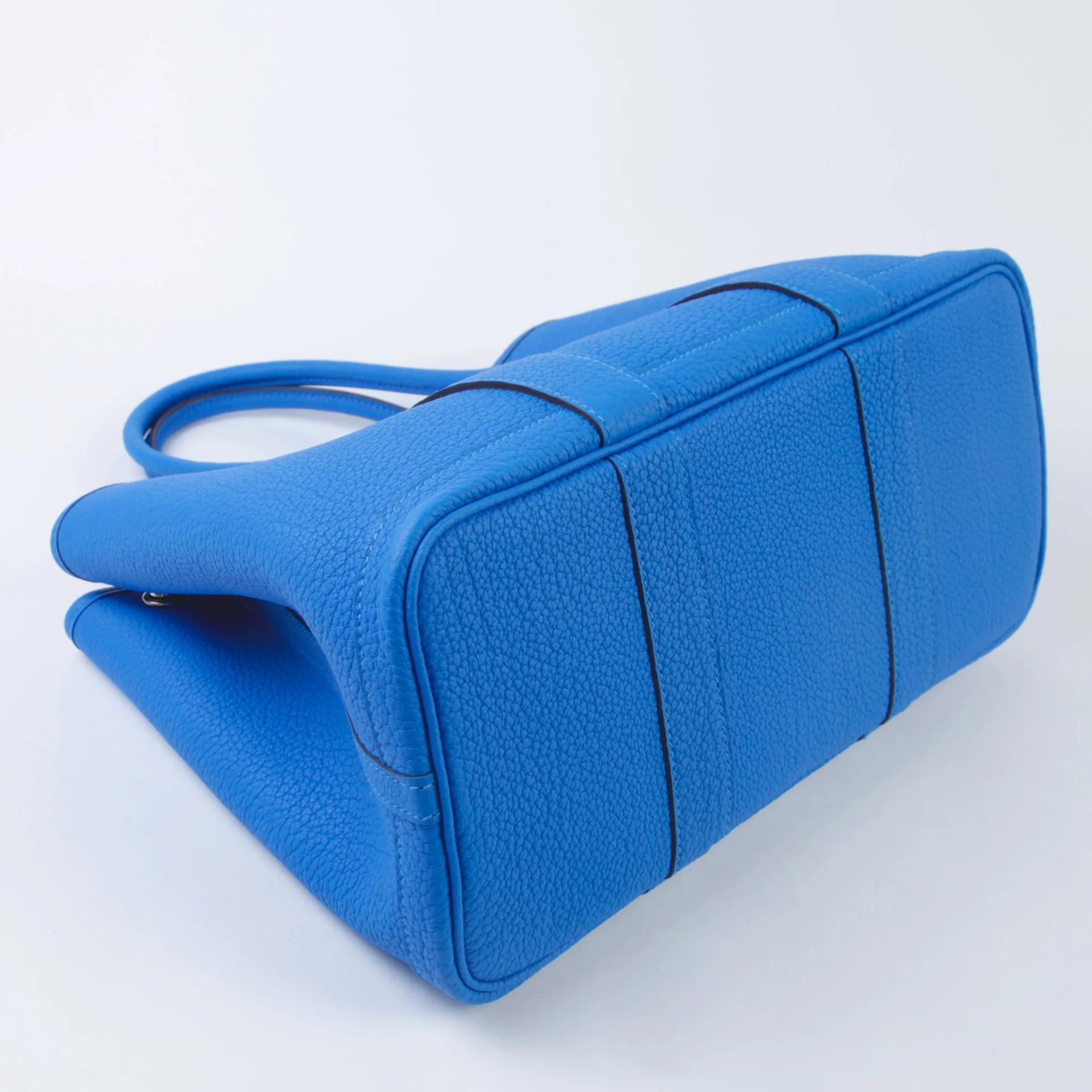 ランク NS 未使用品 HERMÈS エルメス ガーデンパーティー TPM ブルーイドラ (T7) ネゴンダ シルバー金具 W刻印 (2024) - 4