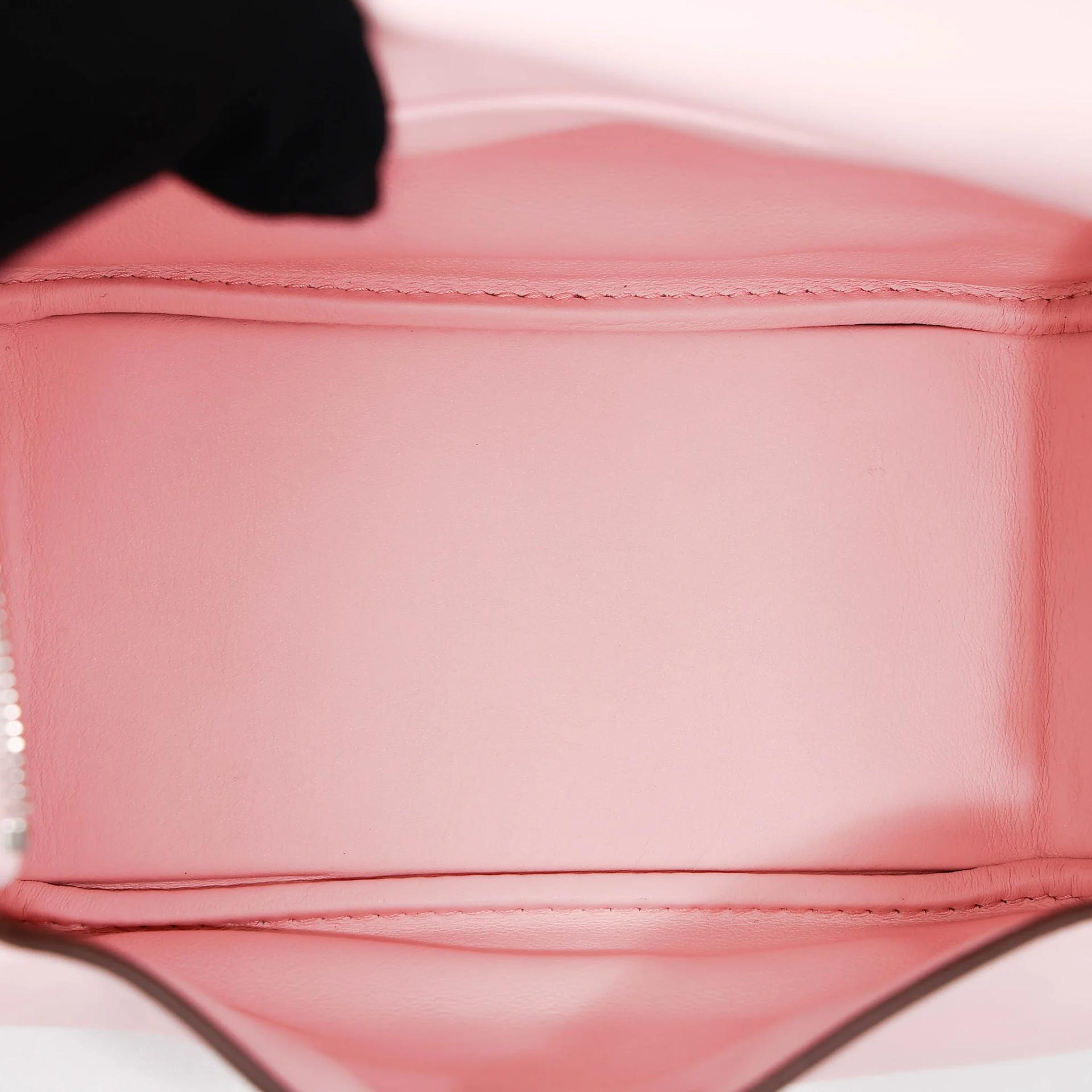 Brand New ( Rank N ) HERMÈS Mini Lindy II Rose Sakura (3Q) Swift Palladium hardware K (2025) - 15
