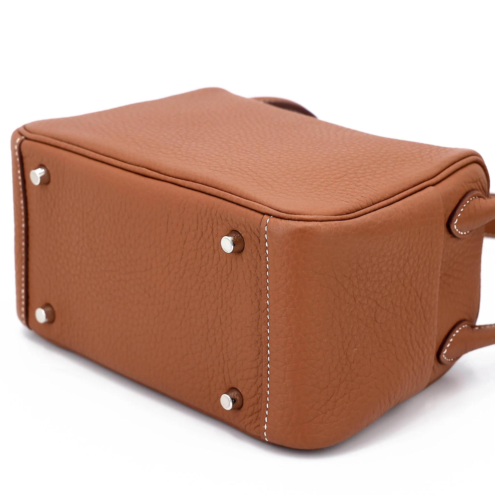 Unused ( Rank NS ) HERMÈS Mini Lindy Gold (37) Clemence Palladium hardware W (2024) - 6
