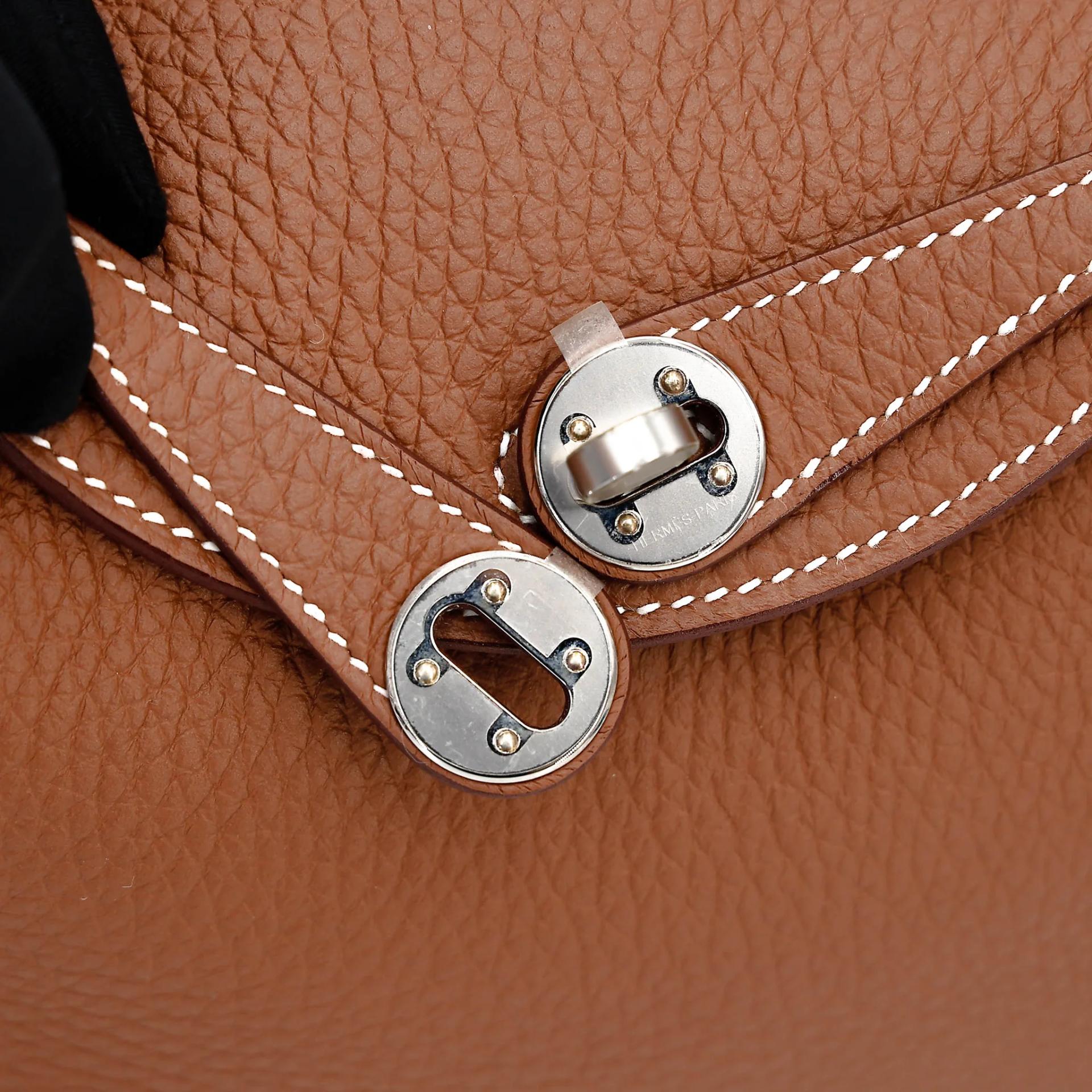 Unused ( Rank NS ) HERMÈS Mini Lindy Gold (37) Clemence Palladium hardware W (2024) - 14