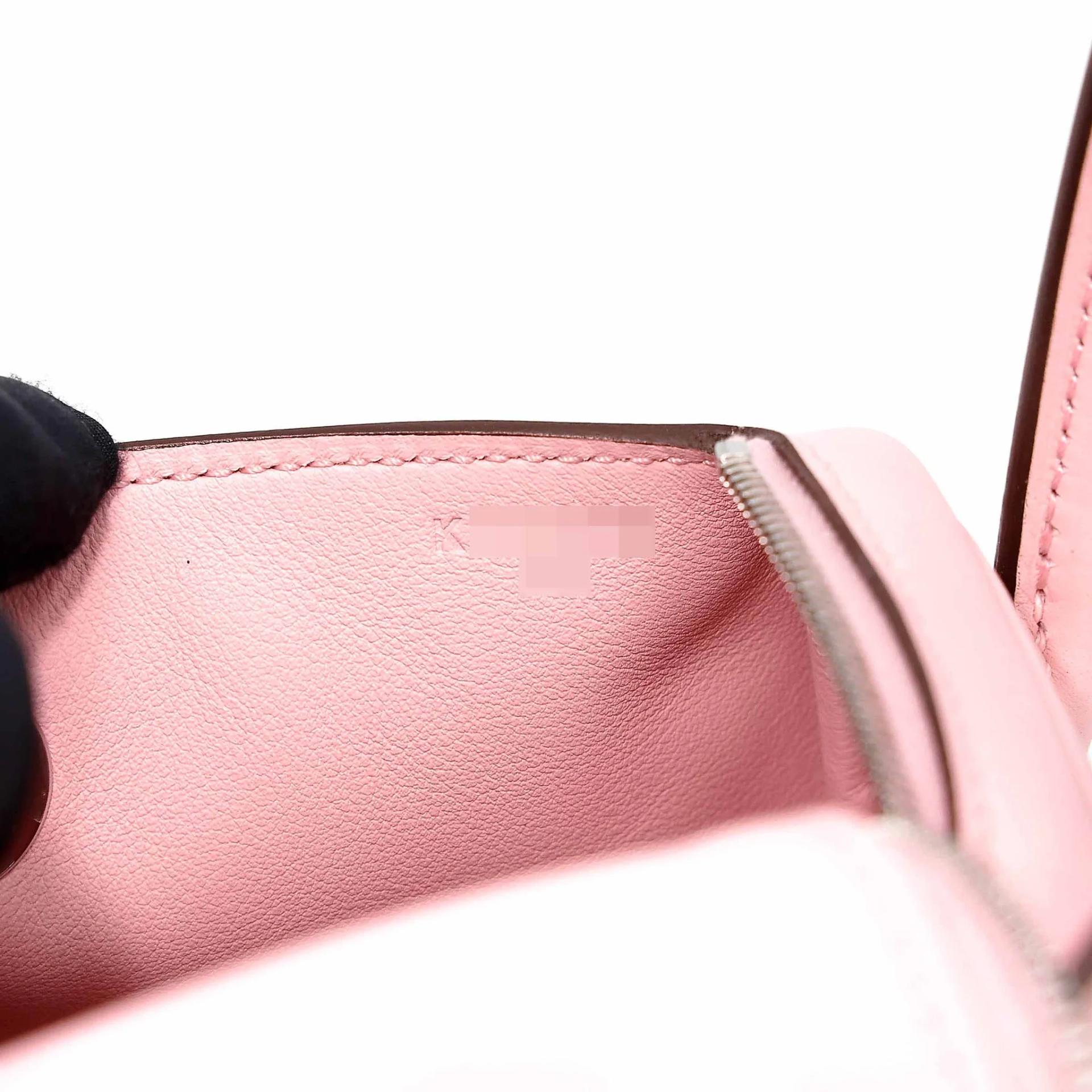 Brand New ( Rank N ) HERMÈS Mini Lindy II Rose Sakura (3Q) Swift Palladium hardware K (2025) - 14