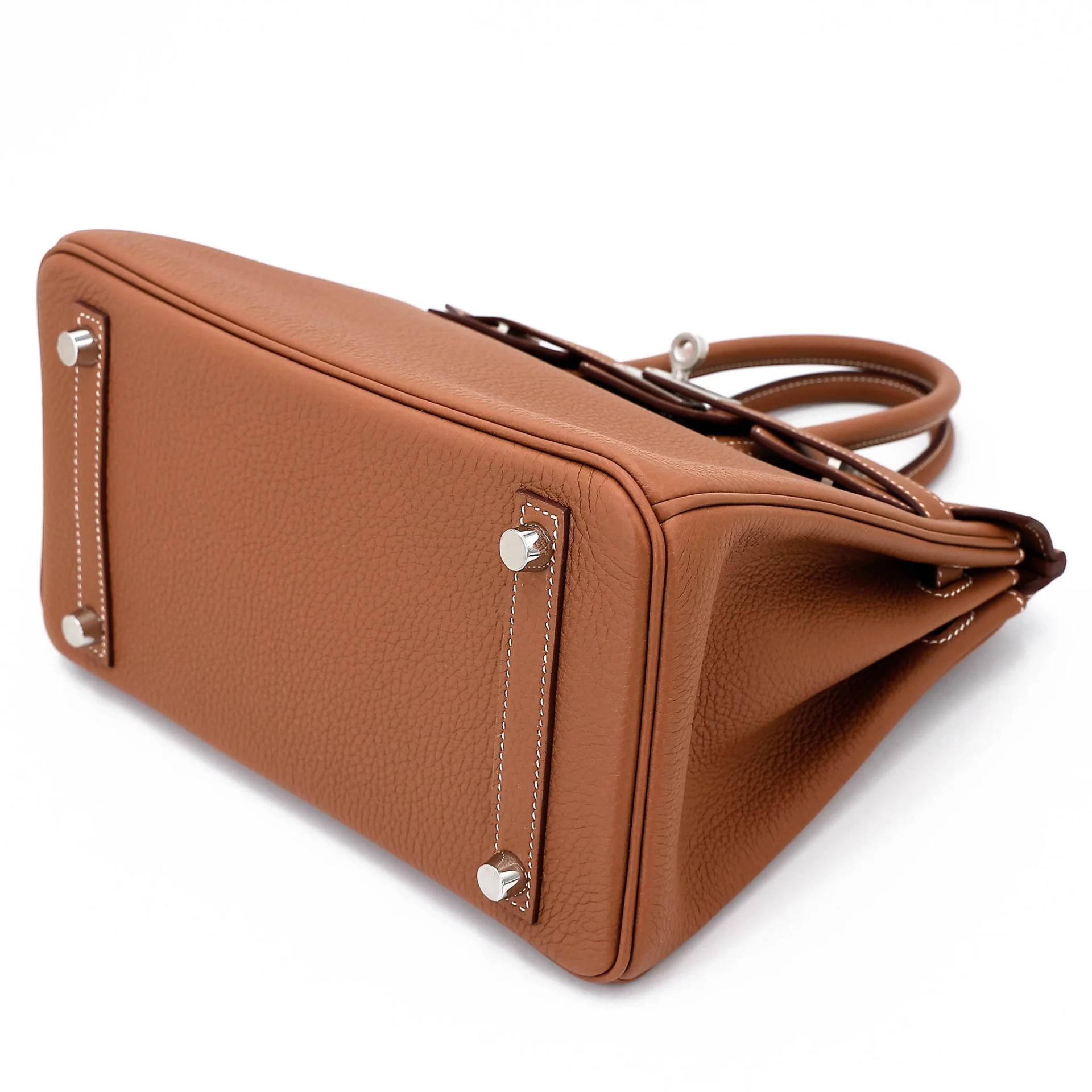 Brand New ( Rank N ) HERMÈS Birkin 25 Gold (37) Togo Brushed Palladium K (2025) - 4