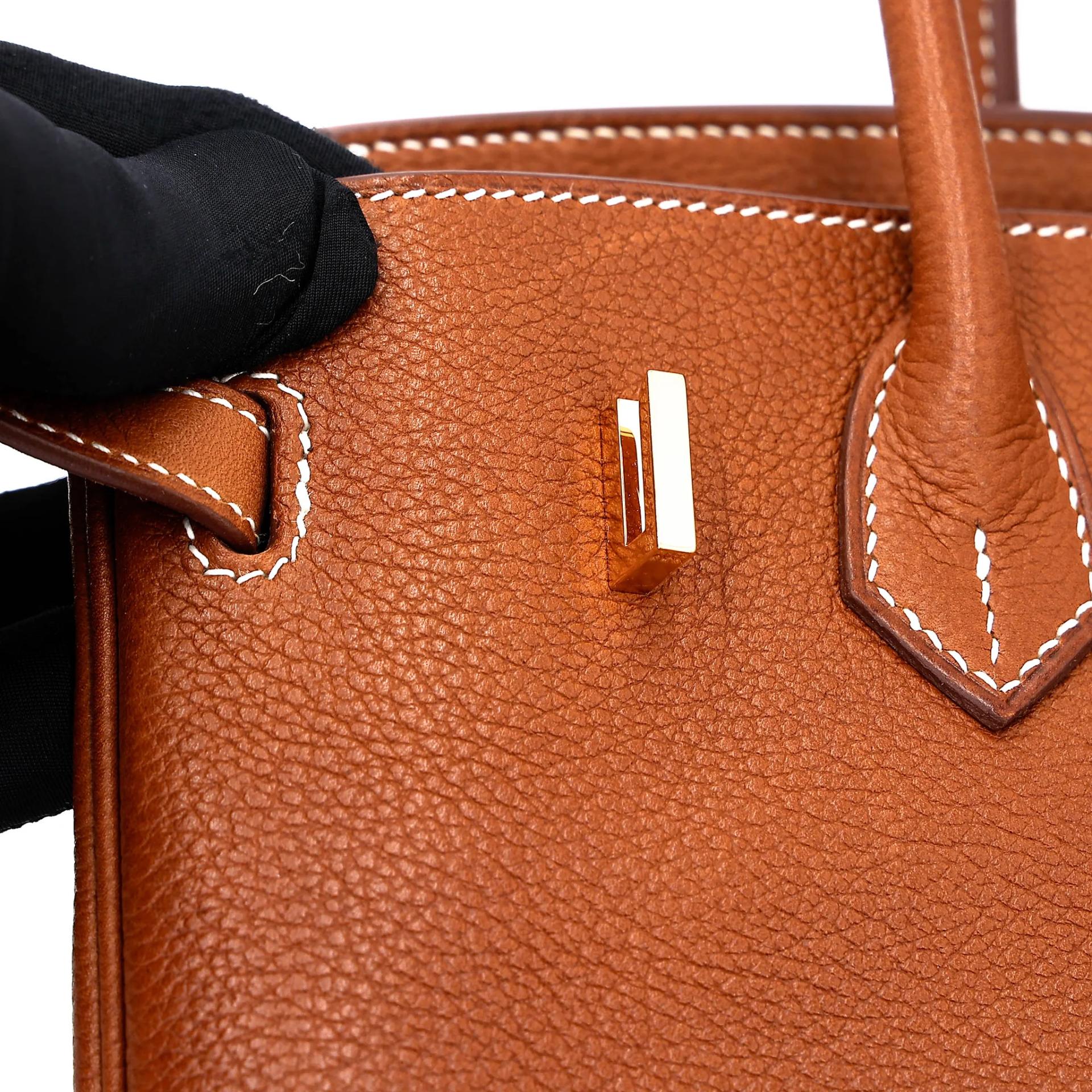 Unused ( Rank NS ) HERMÈS Birkin 25 Fauve (34) Barenia Faubourg Gold hardware K (2025) - 13