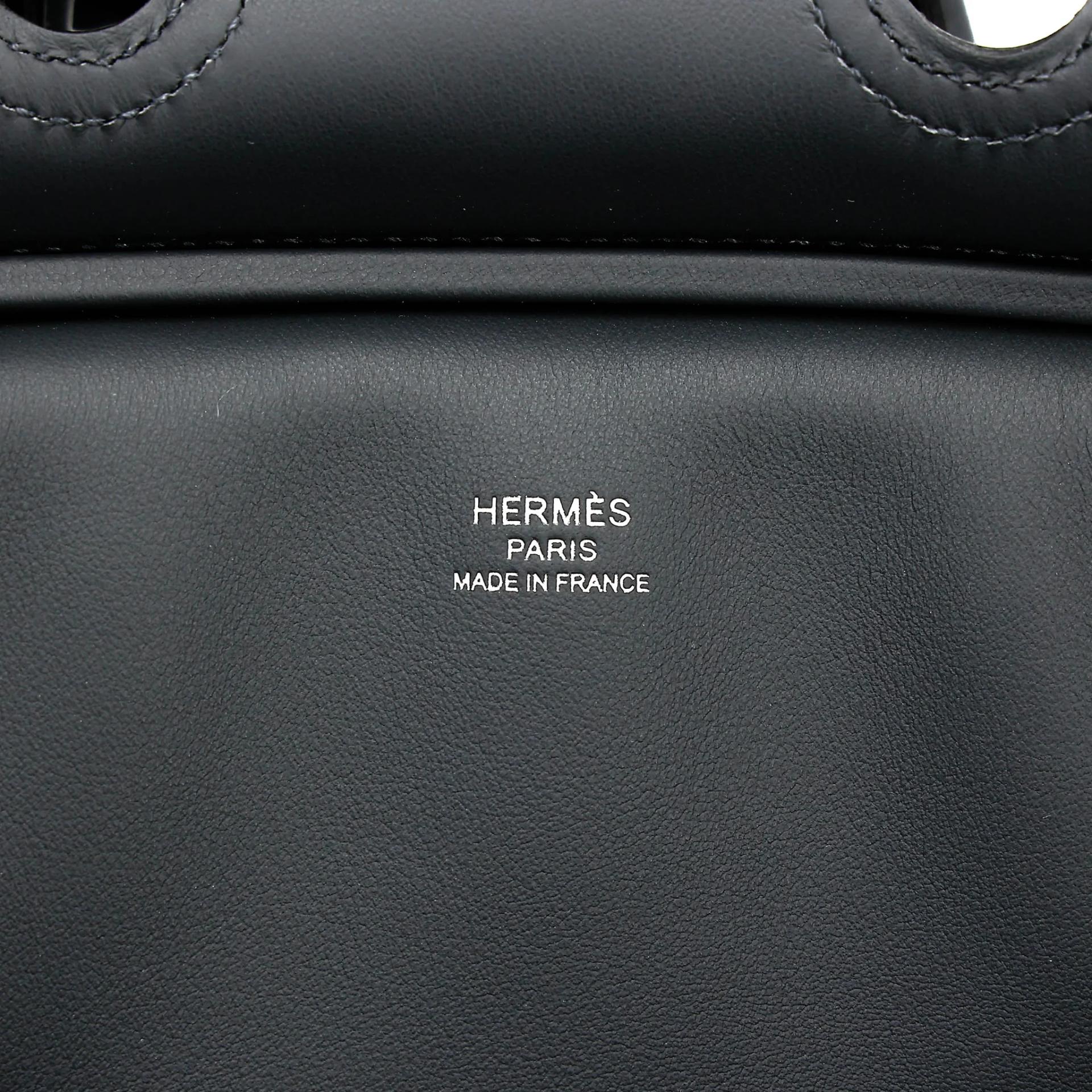 未使用保存品 HERMÈS 愛馬仕 限量收藏款 Birkin Cargo 25 H0 Gris misty 霧霾灰 Toile Goeland 帆布 Swift牛皮 銀扣 W刻 2024年 - 16