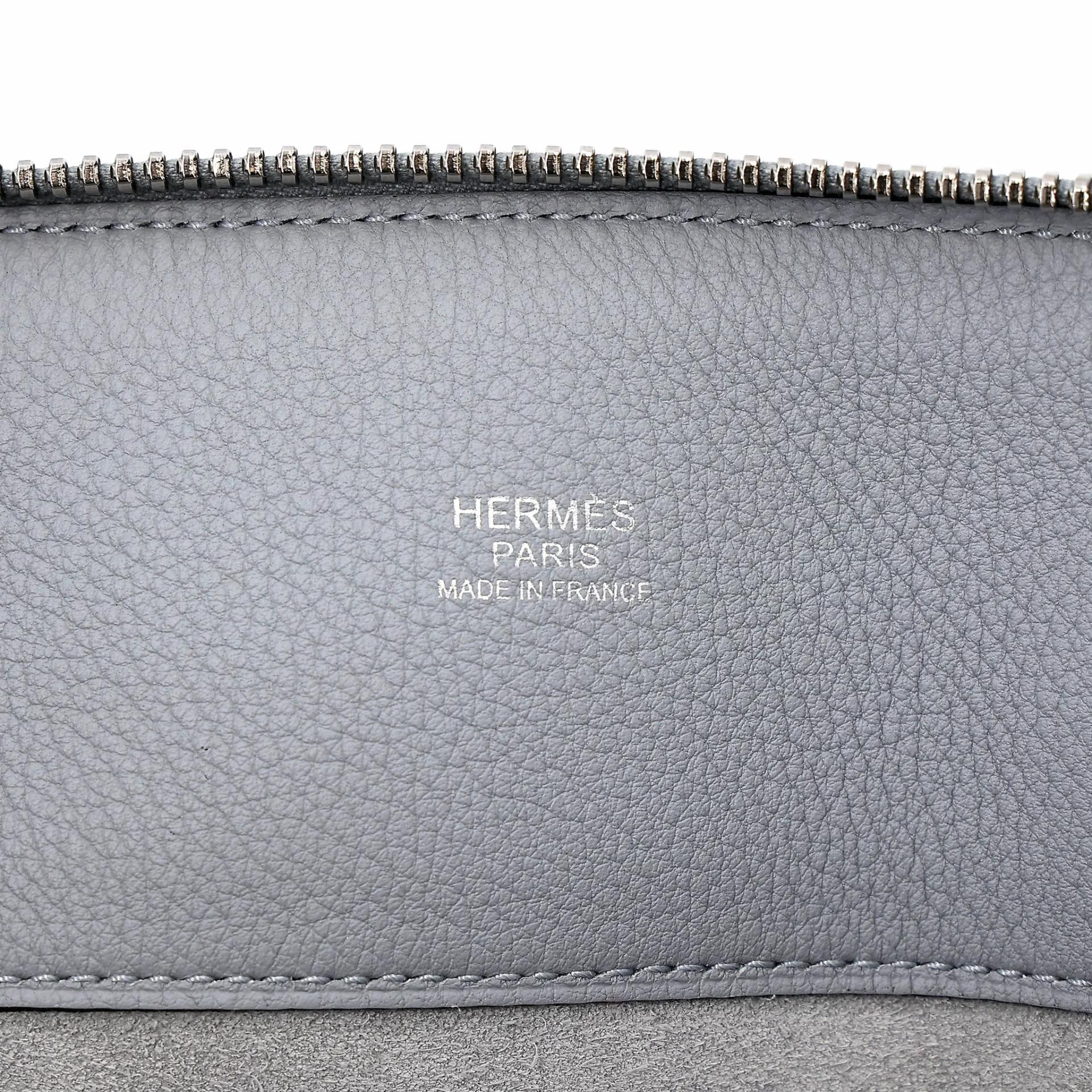Unused ( Rank NS ) HERMÈS Bolide Messenger Gris Pantin (P0) Togo Palladium hardware K (2025) - 16