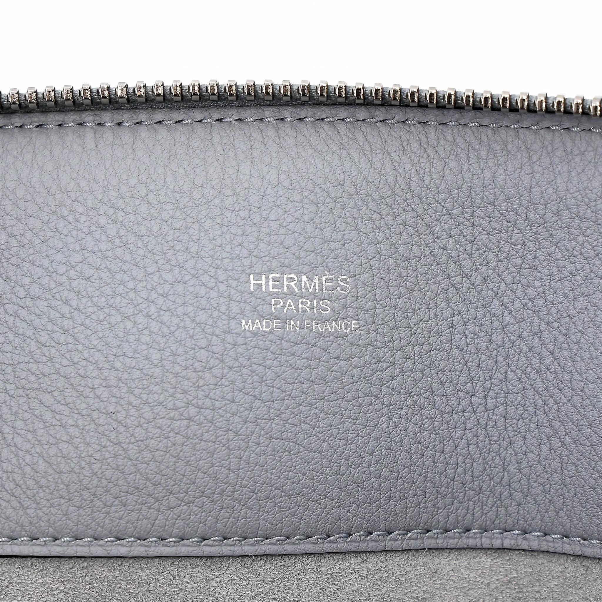 Unused ( Rank NS ) HERMÈS Bolide Messenger Gris Pantin (P0) Togo Palladium hardware K (2025) - 16
