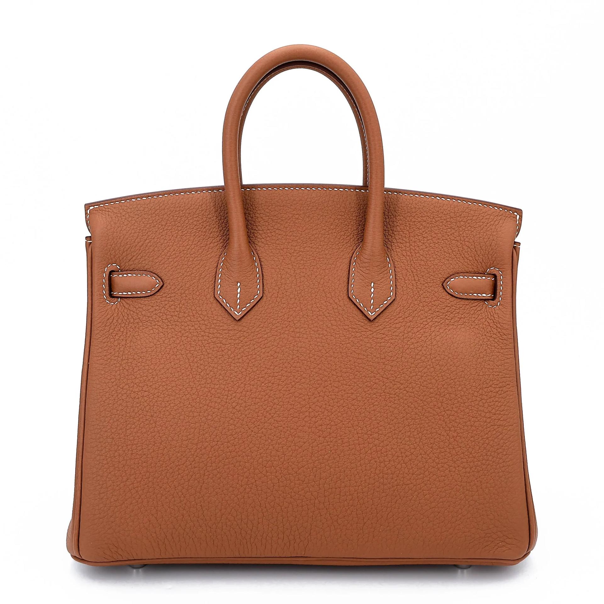 Brand New ( Rank N ) HERMÈS Birkin 25 Gold (37) Togo Brushed Palladium K (2025) - 2