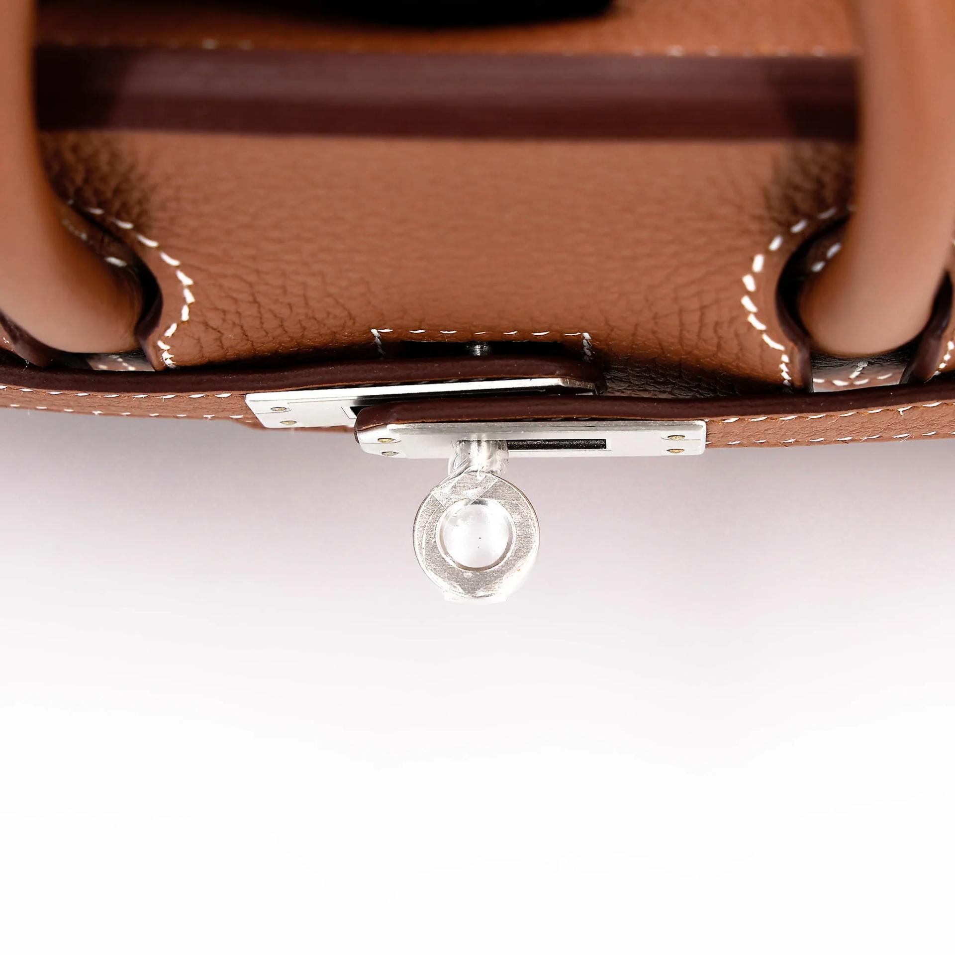 Brand New ( Rank N ) HERMÈS Birkin 25 Gold (37) Togo Brushed Palladium K (2025) - 9