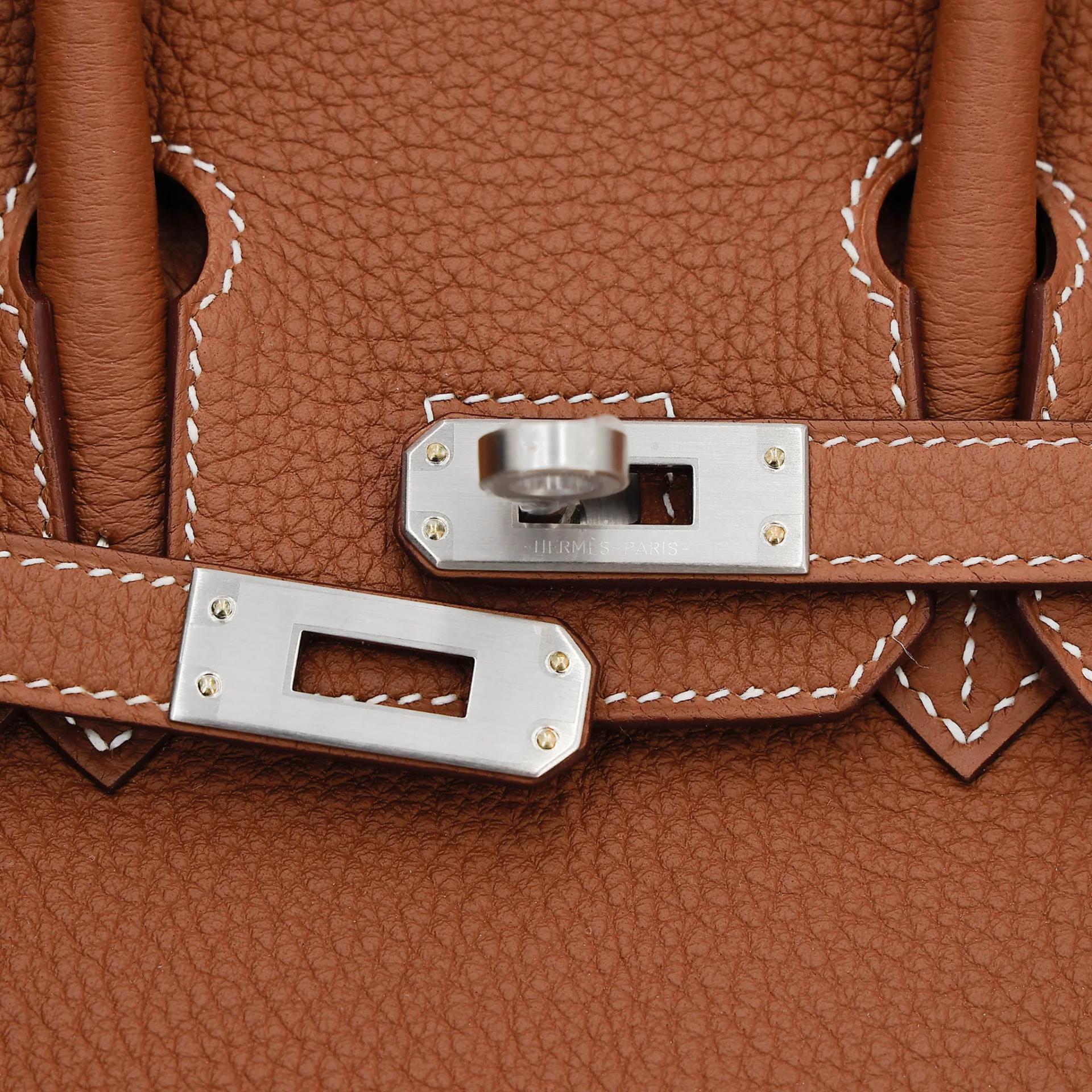 Brand New ( Rank N ) HERMÈS Birkin 25 Gold (37) Togo Brushed Palladium K (2025) - 8