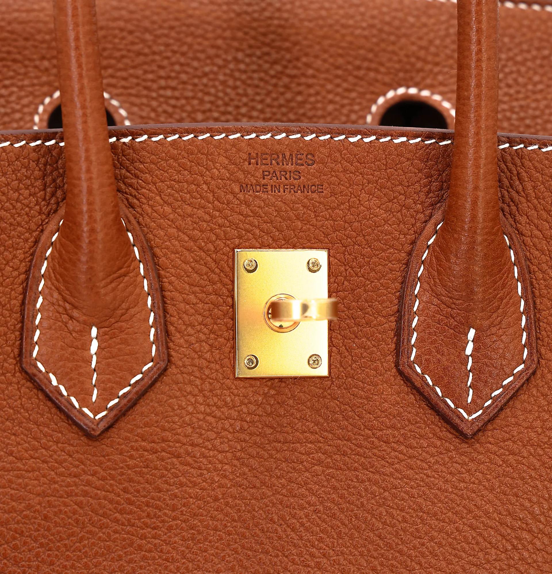 Unused ( Rank NS ) HERMÈS Birkin 25 Fauve (34) Barenia Faubourg Gold hardware K (2025) - 17