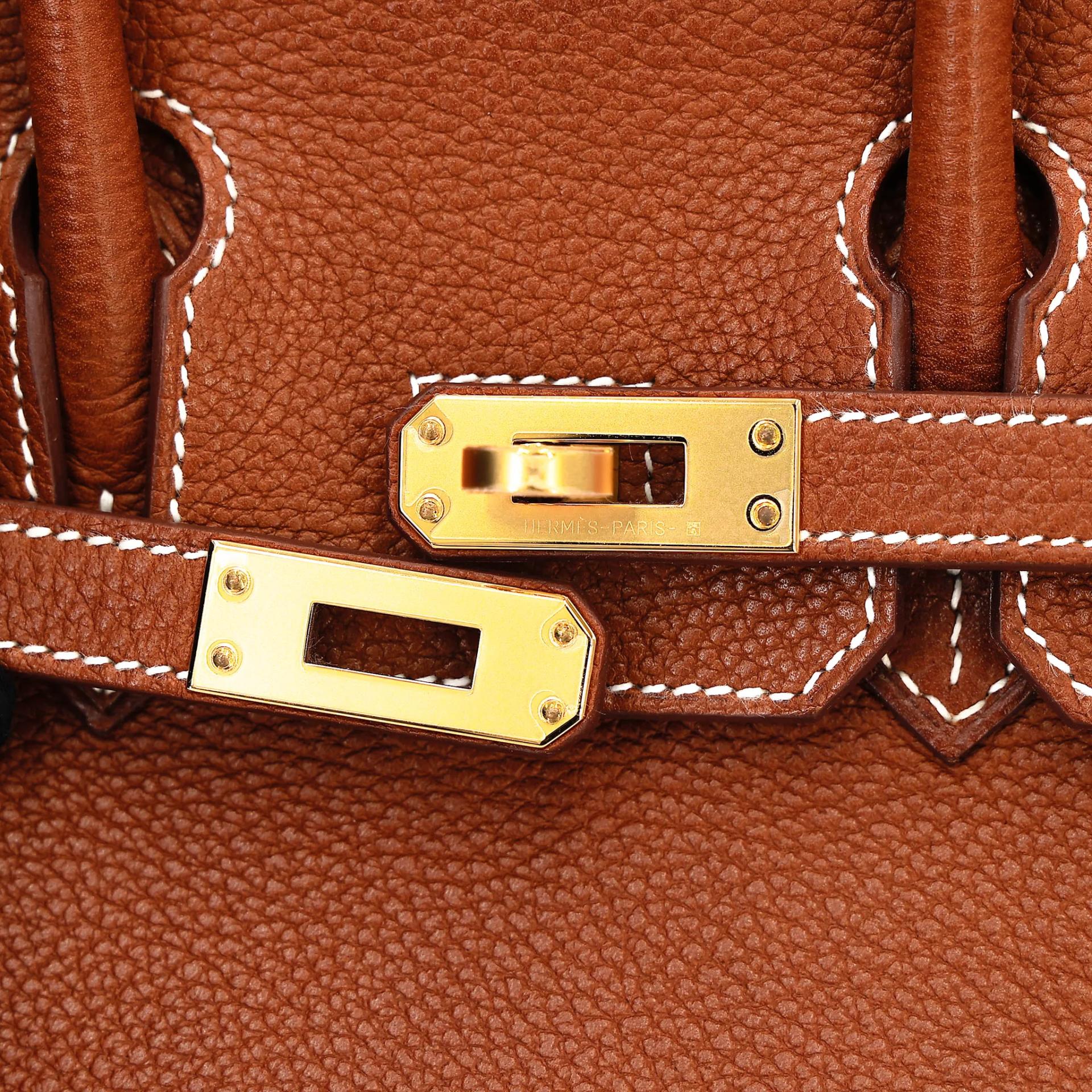 Unused ( Rank NS ) HERMÈS Birkin 25 Fauve (34) Barenia Faubourg Gold hardware K (2025) - 15