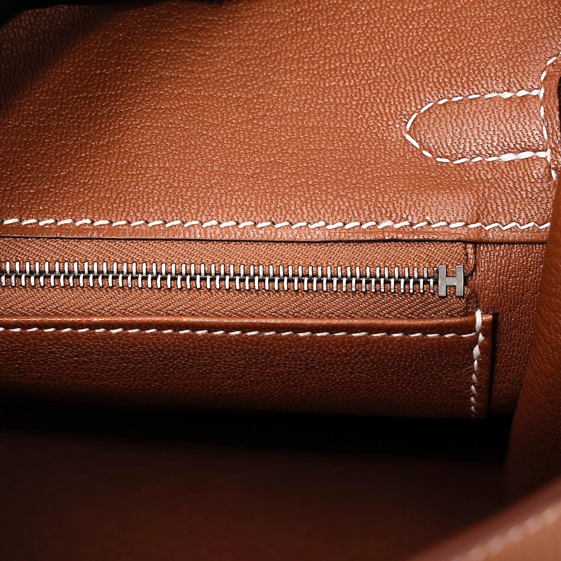 Brand New ( Rank N ) HERMÈS Birkin 25 Gold (37) Togo Brushed Palladium K (2025) - 11