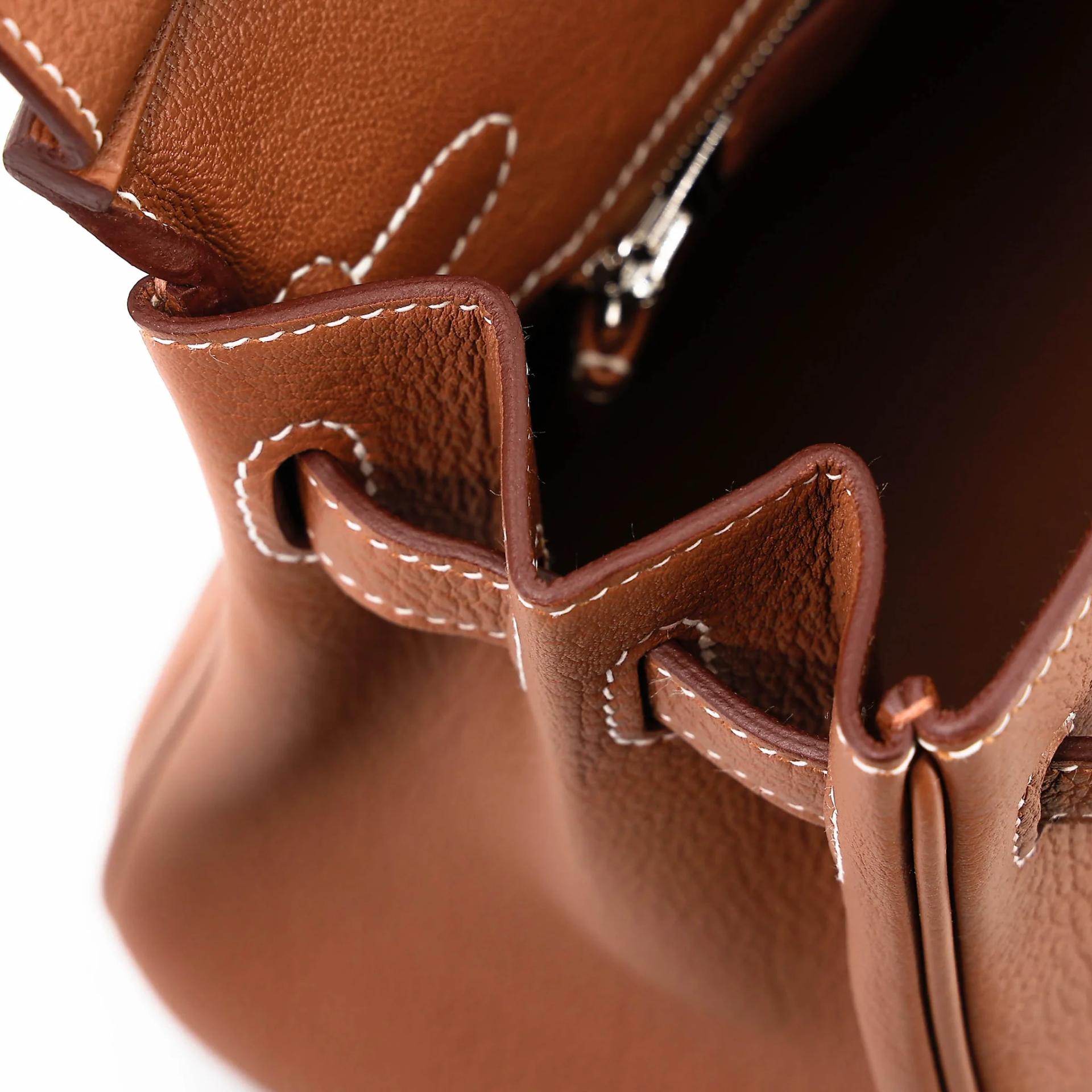 Brand New ( Rank N ) HERMÈS Birkin 25 Gold (37) Togo Brushed Palladium K (2025) - 14