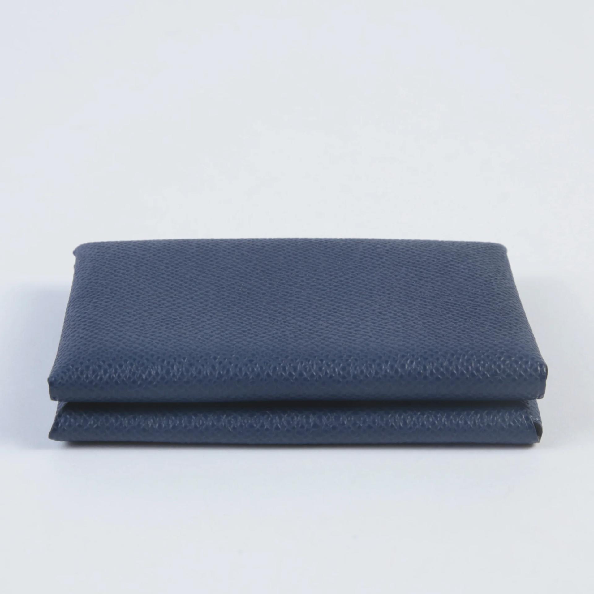 Brand New ( Rank N ) HERMÈS Calvi Duo card holder Bleu Nuit (2Z) Epsom Palladium hardware K (2025) - 3
