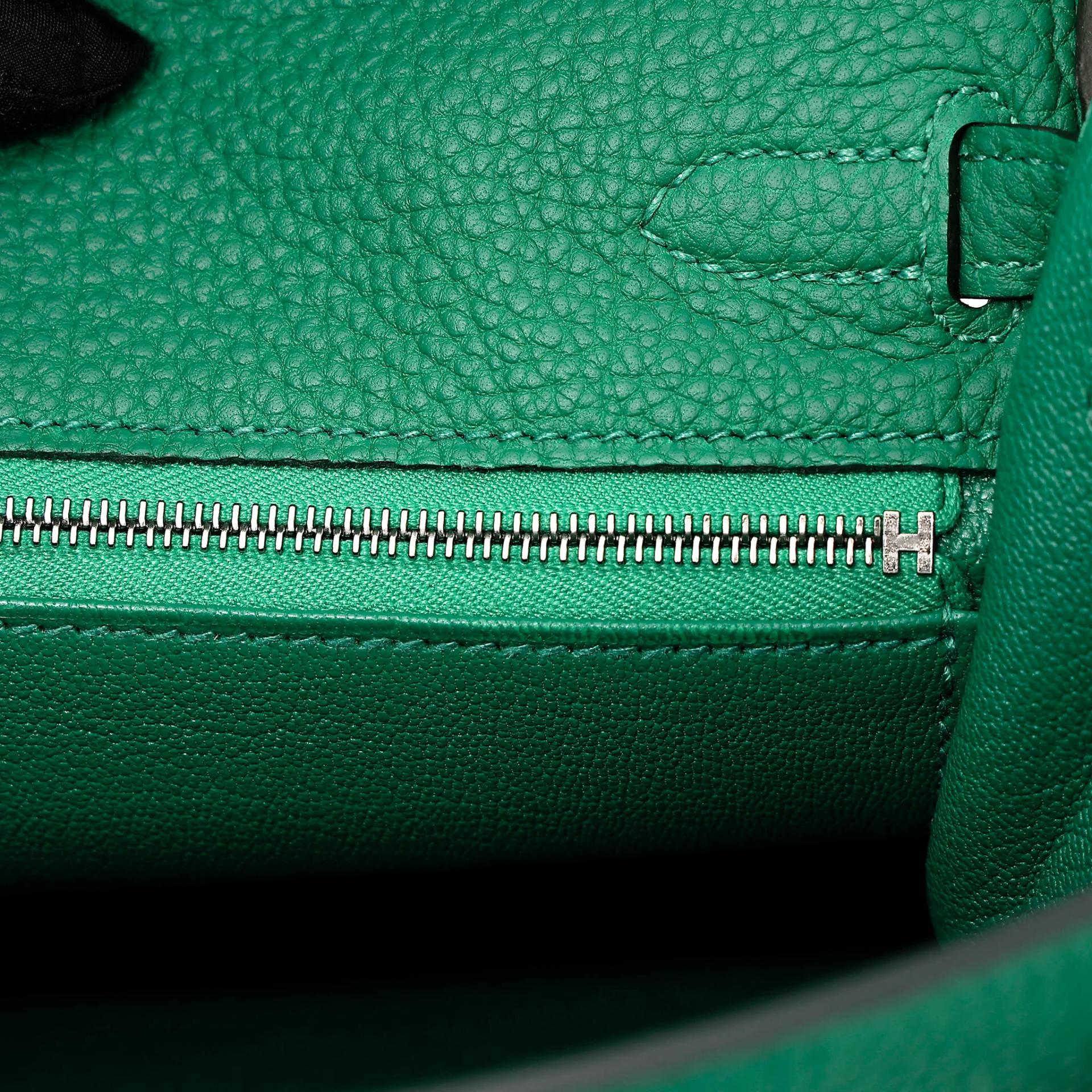 Unused ( Rank NS ) HERMÈS Kelly 25 Vert Vertigo (U4) Togo Palladium hardware B (2023) - 14