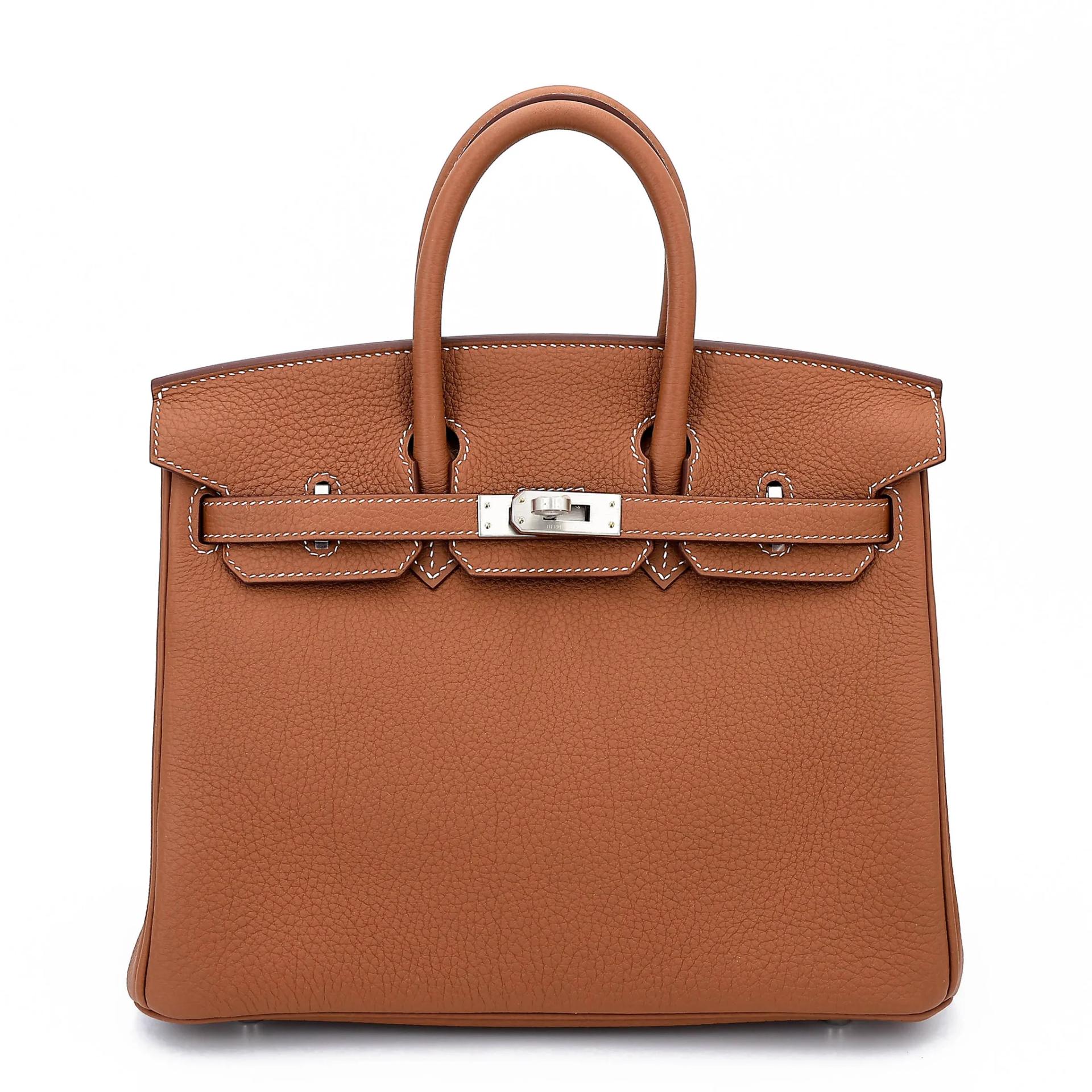 Brand New ( Rank N ) HERMÈS Birkin 25 Gold (37) Togo Brushed Palladium K (2025) - 1