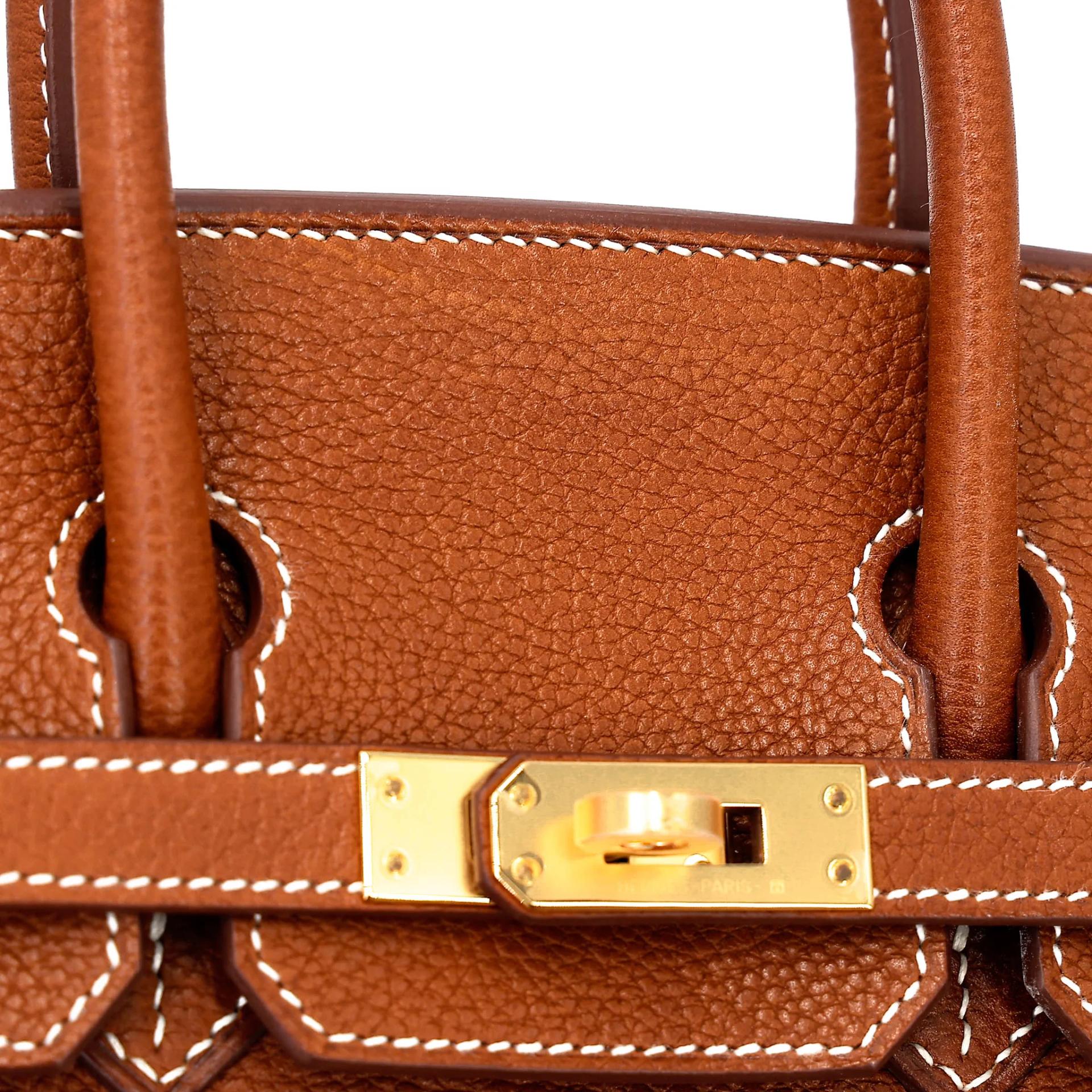 Unused ( Rank NS ) HERMÈS Birkin 25 Fauve (34) Barenia Faubourg Gold hardware K (2025) - 12