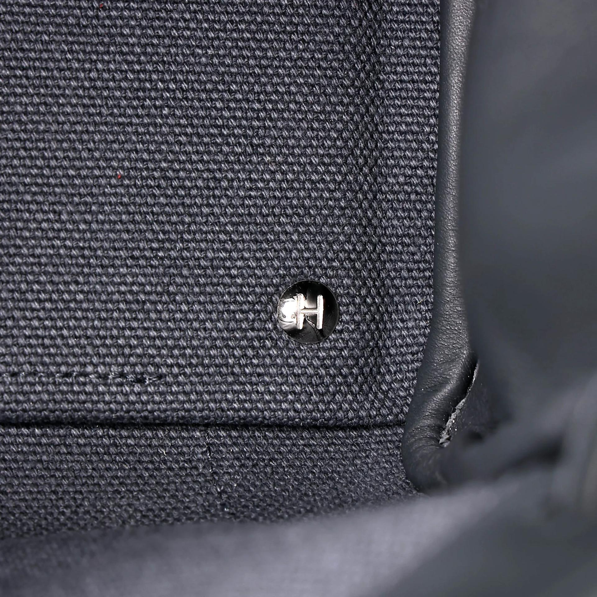 未使用保存品 HERMÈS 愛馬仕 限量收藏款 Birkin Cargo 25 H0 Gris misty 霧霾灰 Toile Goeland 帆布 Swift牛皮 銀扣 W刻 2024年 - 20