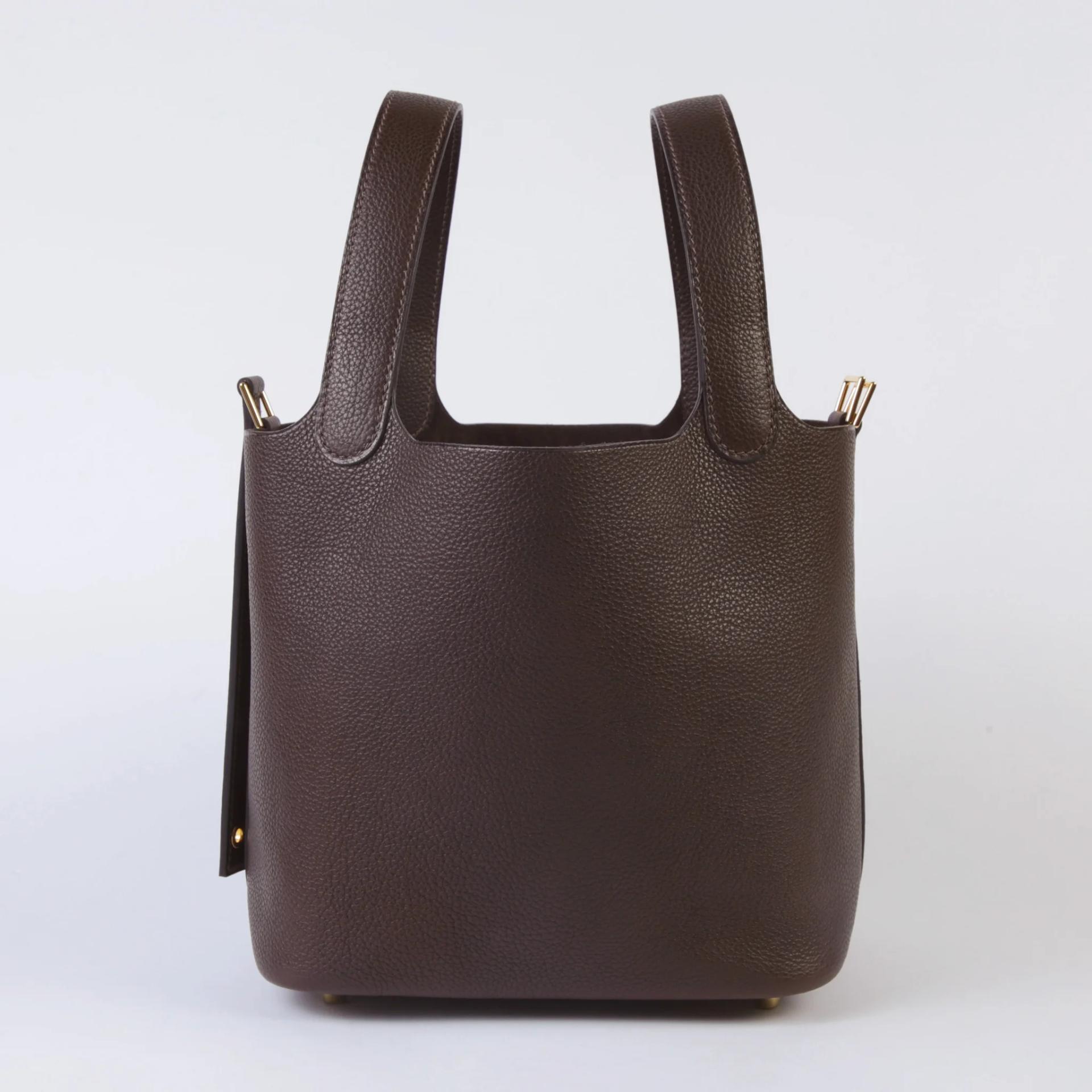 Brand New ( Rank N ) HERMÈS Picotin Lock PM Ebene (46) Barenia Faubourg Gold hardware G (2026) - 3