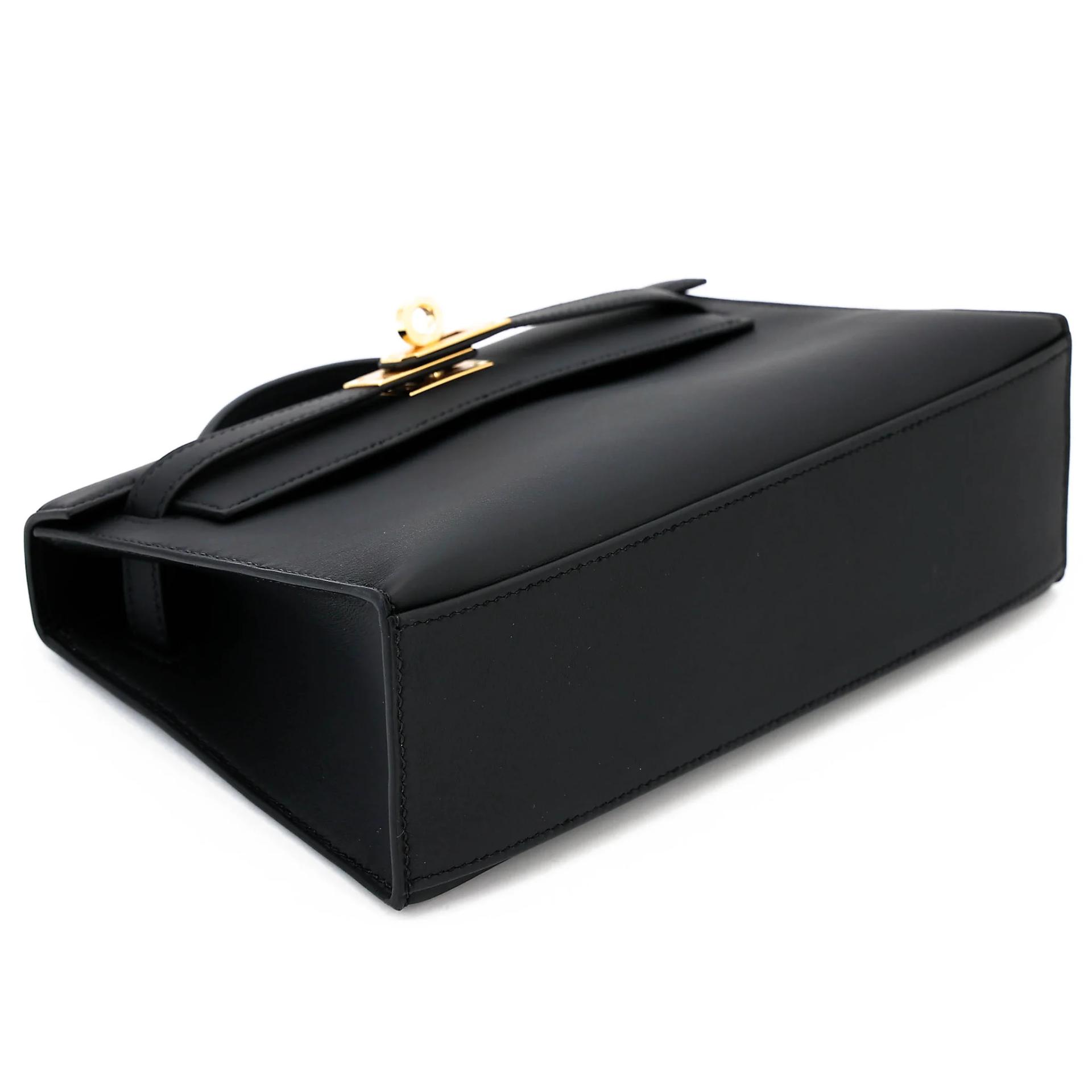 Brand New ( Rank N ) HERMÈS Kelly Pochette Noir (89) Swift Gold hardware K (2025) - 5