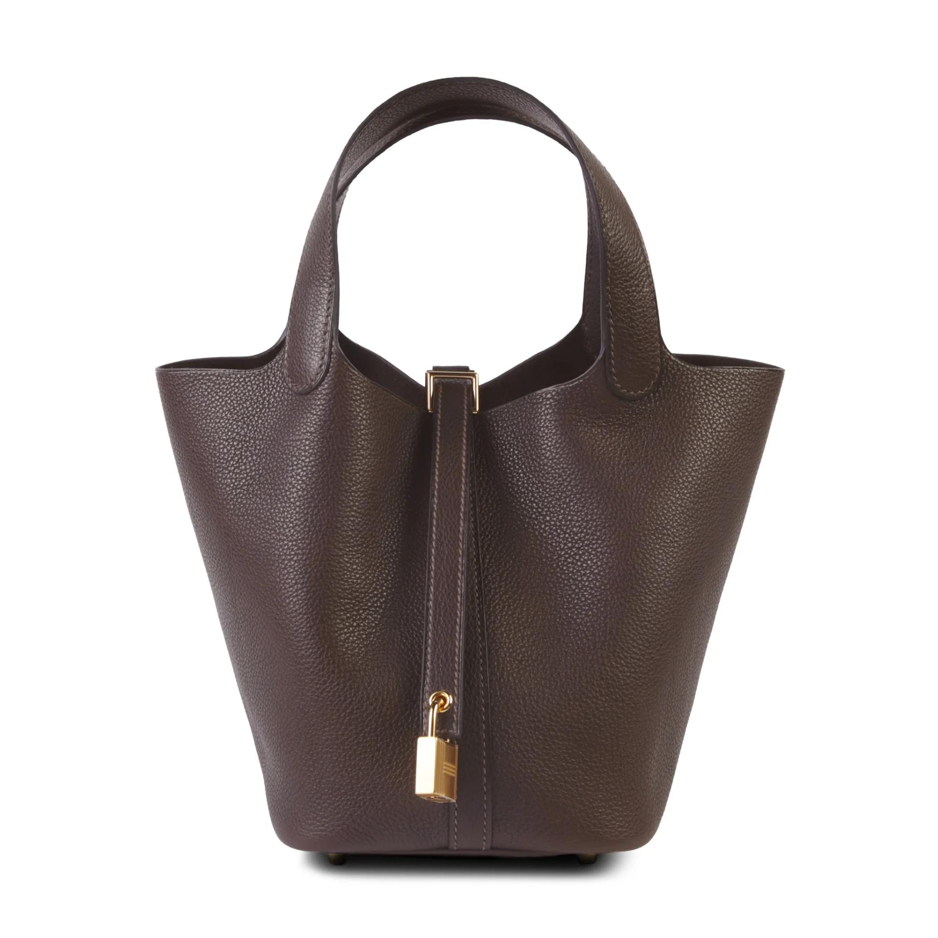 Brand New ( Rank N ) HERMÈS Picotin Lock PM Ebene (46) Barenia Faubourg Gold hardware G (2026) - 1