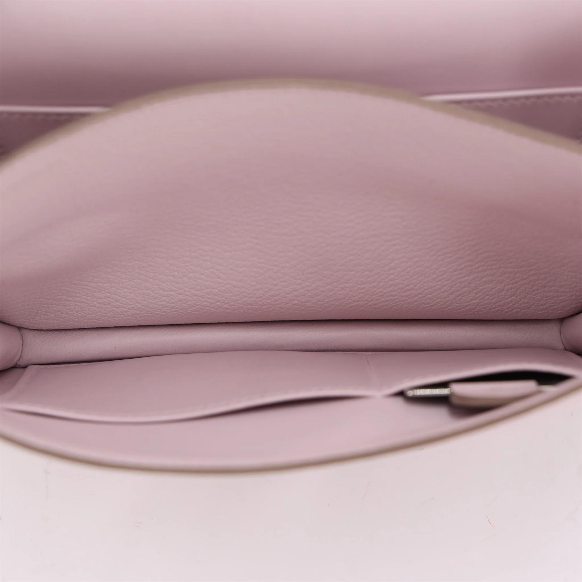 Very Good ( Rank A) HERMÈS Constance Mini Mauve Pale (09) Chevre Palladium hardware B (2023) - 14